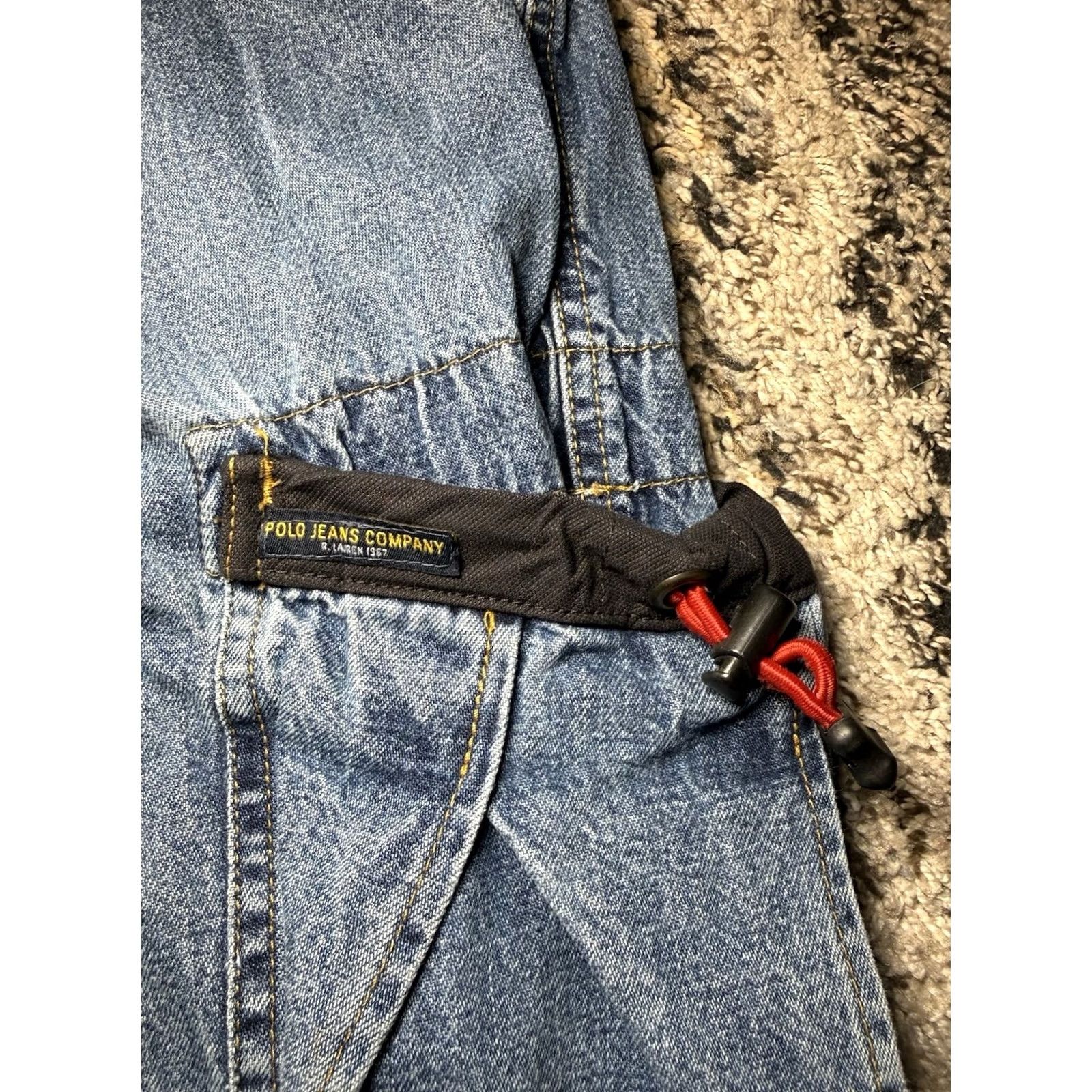 Polo Ralph Lauren VINTAGE Polo Jeans Co Ralph Lauren Mens 32x34 Cargo Bungee Military Y2K Baggy Wide Jeans Size US XS / EU 42 / 0 - 4 Thumbnail