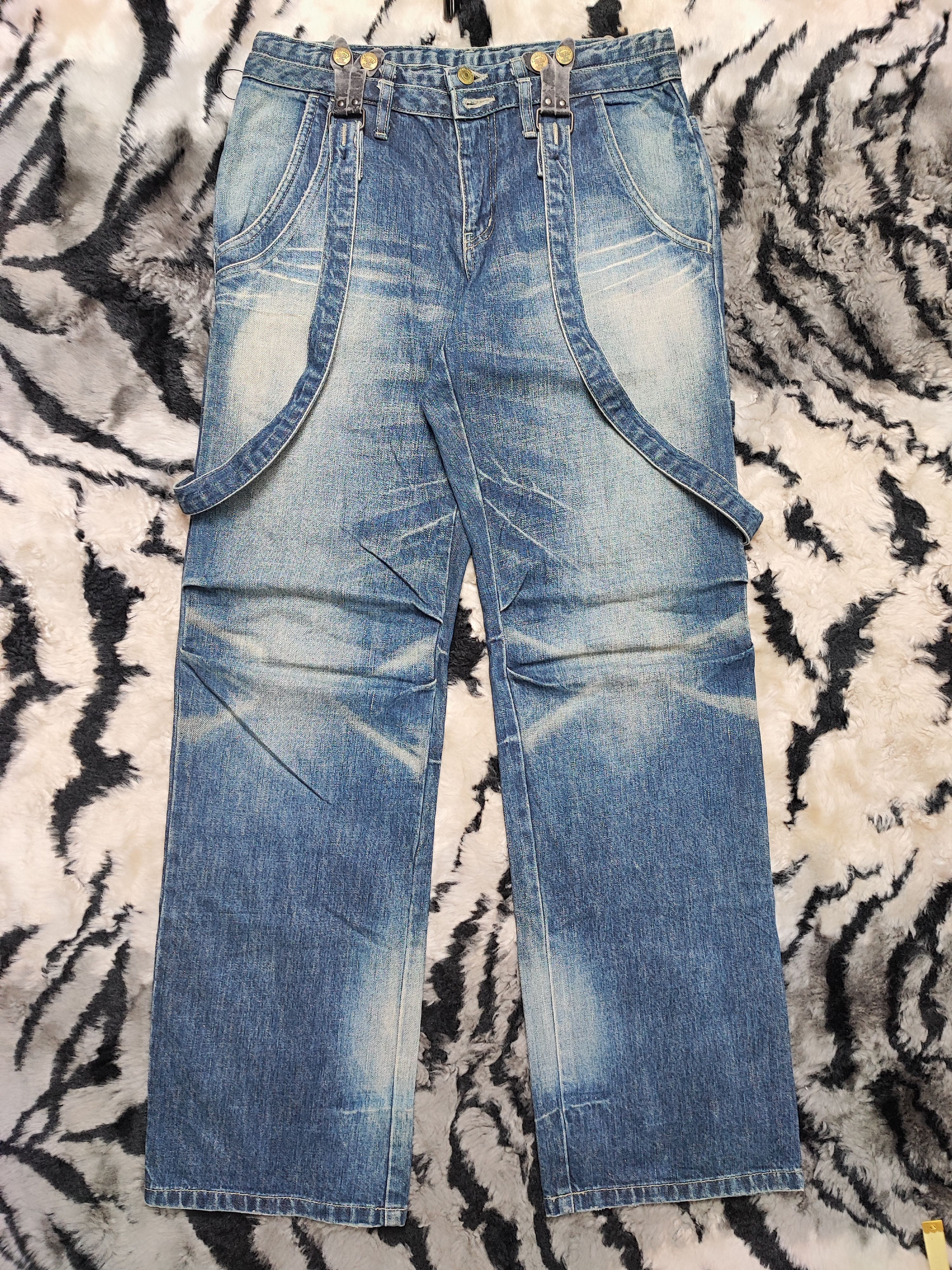 PPFM PPFM Bondage Punk Distressed Jeans ERD Grunge Chrome Size US 29 - 2 Thumbnail