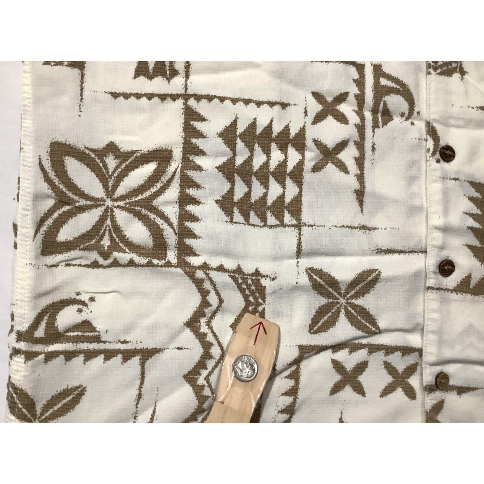 Quiksilver VINTAGE: Quiksilver Shirt Mens Large White Hawaiian Geometric Short Sleeve Button Up Size US L / EU 52-54 / 3 - 7 Thumbnail