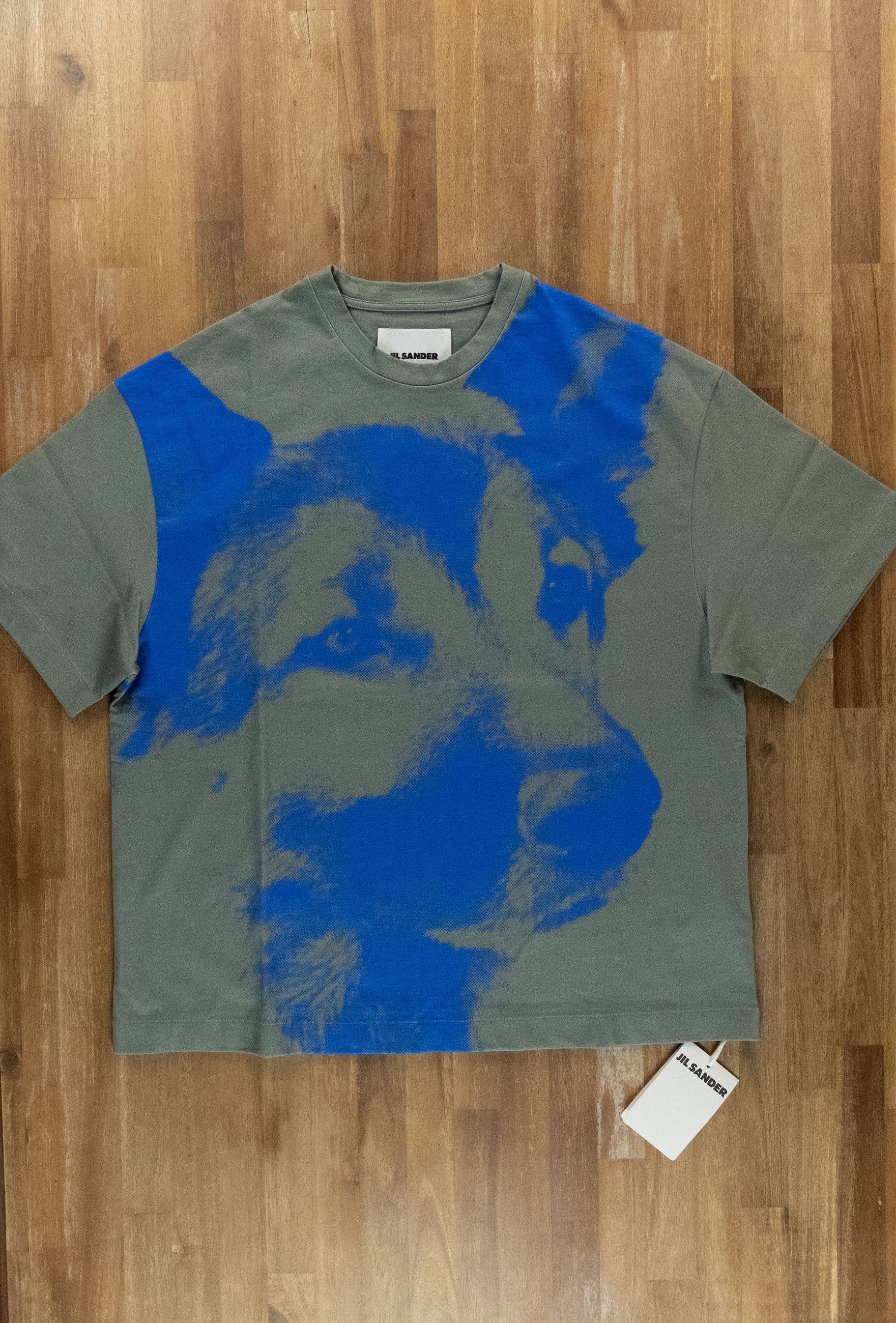 Jil Sander JIL SANDER green blue oversize dog print t-shirt Medium Size US M / EU 48-50 / 2 - 1 Thumbnail