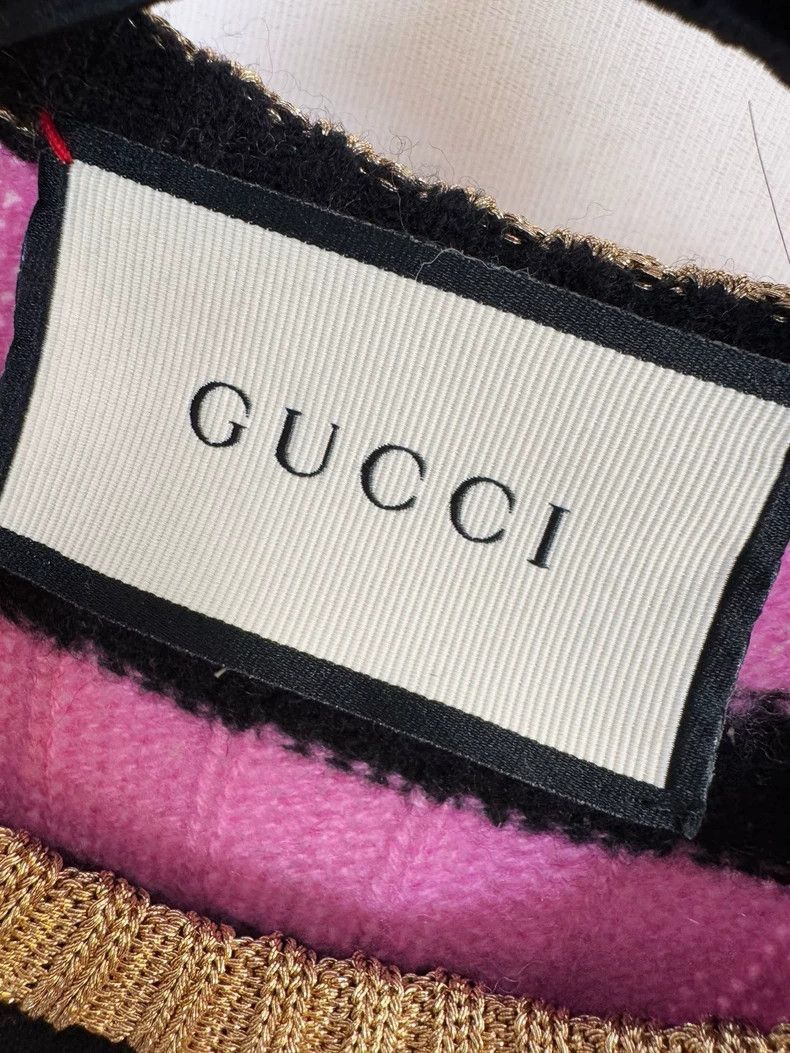 Gucci Gucci Striped Sweater with Cat Design-2505 Size S / US 4 / IT 40 - 2 Thumbnail