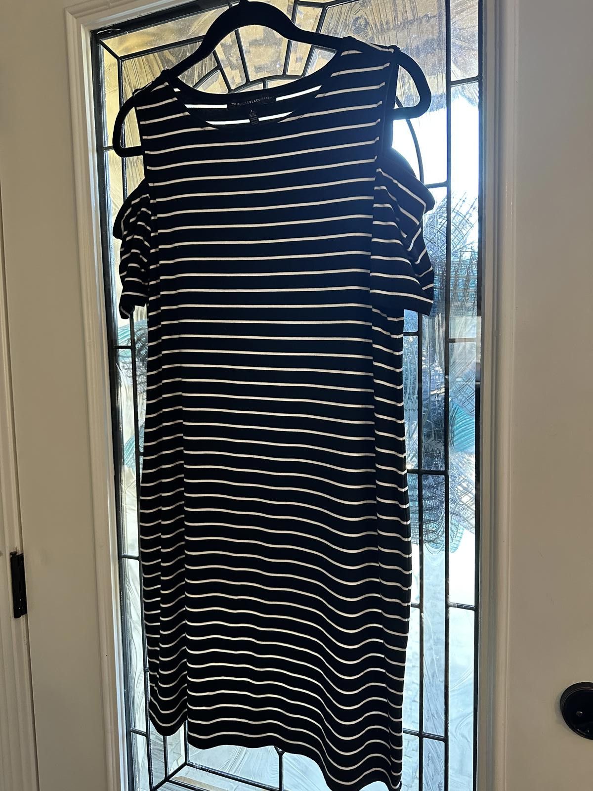 Designer Stylish Cold Shoulder Dress by White House Black Market Size L / US 10 / IT 46 - 4 Thumbnail