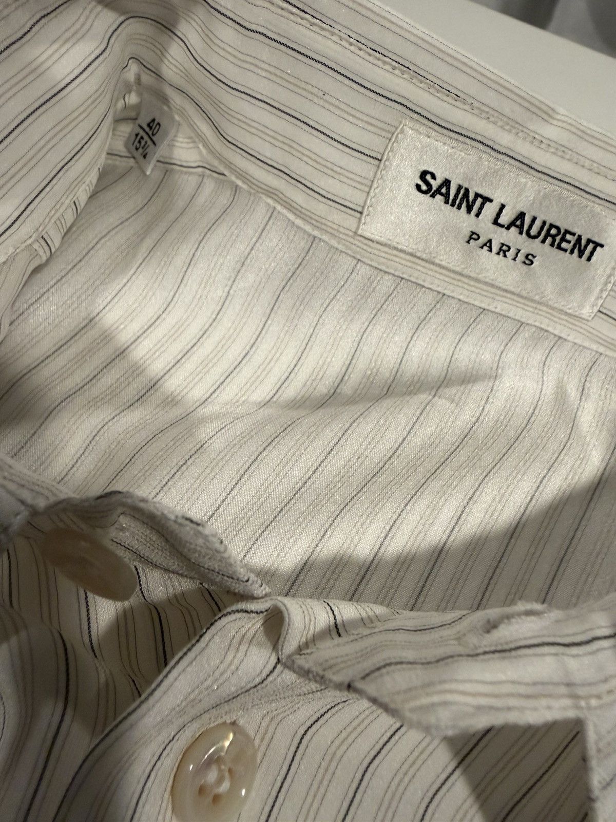 Saint Laurent Paris Saint laurent silk shirt. 40/15.5. $1700 Size US M / EU 48-50 / 2 - 4 Thumbnail