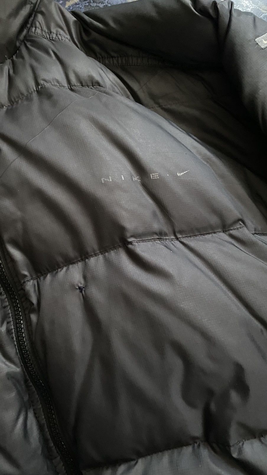 Nike Y2K Nike Vintage Down Jacket Drill BigSwoosh Logo Size US XL / EU 56 / 4 - 2 Thumbnail