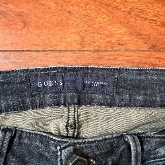 Guess Guess Blue Skinny Jeans with Black Patches Sz 27 Size 27" / US 4 / IT 40 - 3 Thumbnail