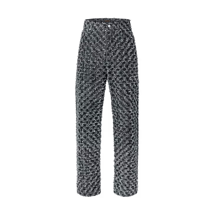 Louis Vuitton Flocked Monogram Denim Skate Trousers Size 44R - 1 Thumbnail