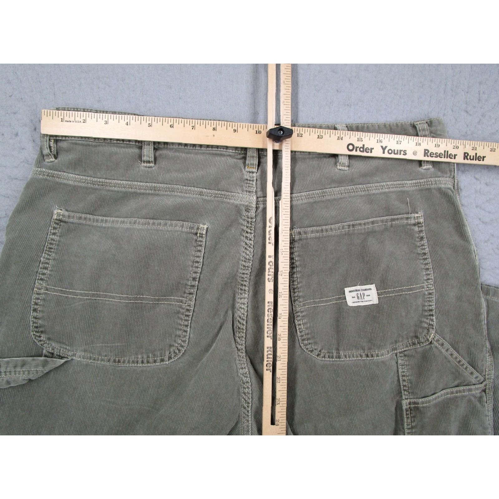 Gap VINTAGE Gap Carpenter Pants Mens 40x28 Olive Green Corduroy Hammer Loop Workwear 90s Mens Pants Size US 40 / EU 56 - 7 Thumbnail