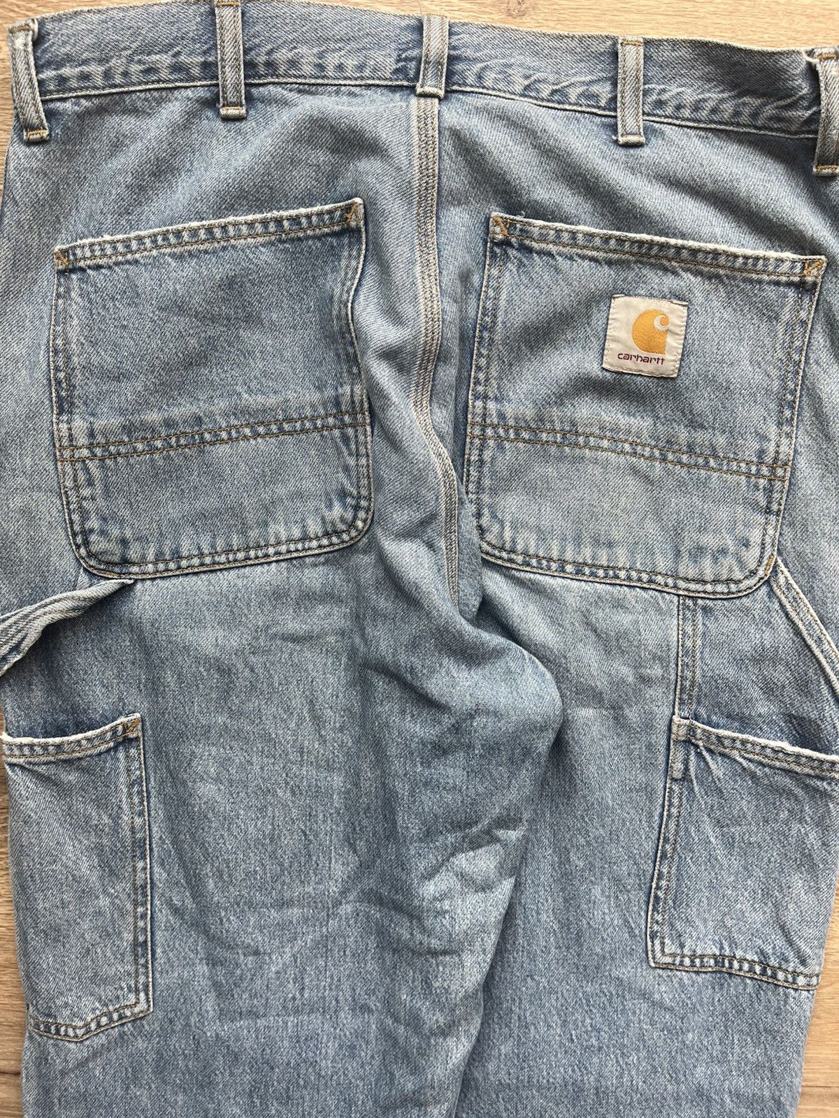 Carhartt × Vintage Carhartt baggy baby blue jeans workwear streetwear drip swag Size US 32 / EU 48 - 4 Thumbnail