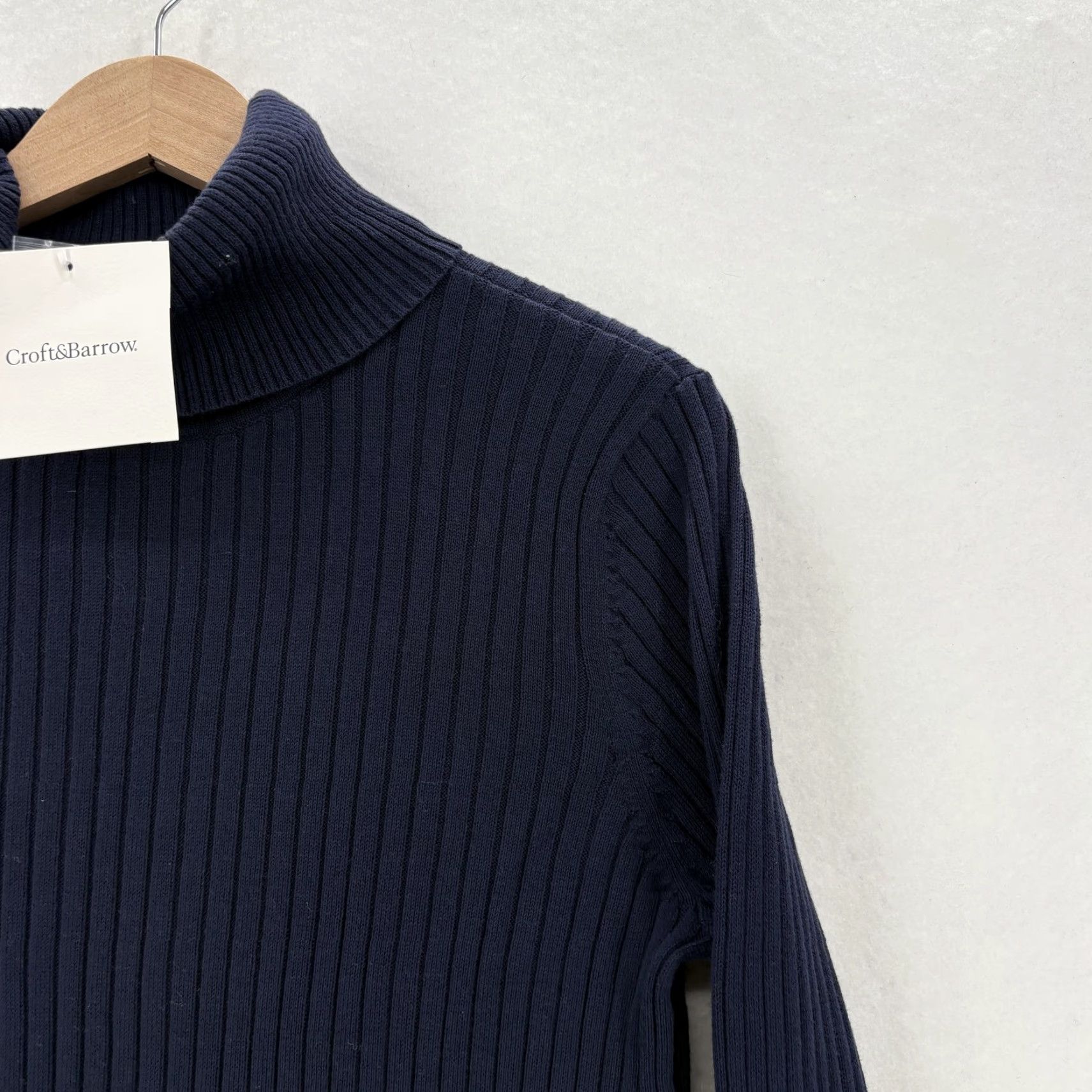 Croft & Barrow Croft & Barrow Sweater Womens Large Blue Turtleneck Ribbed Button NWT Pullover Knitted Knit Casual Autumn Fall Navy Blue Womens Size L / US 10 / IT 46 - 2 Thumbnail