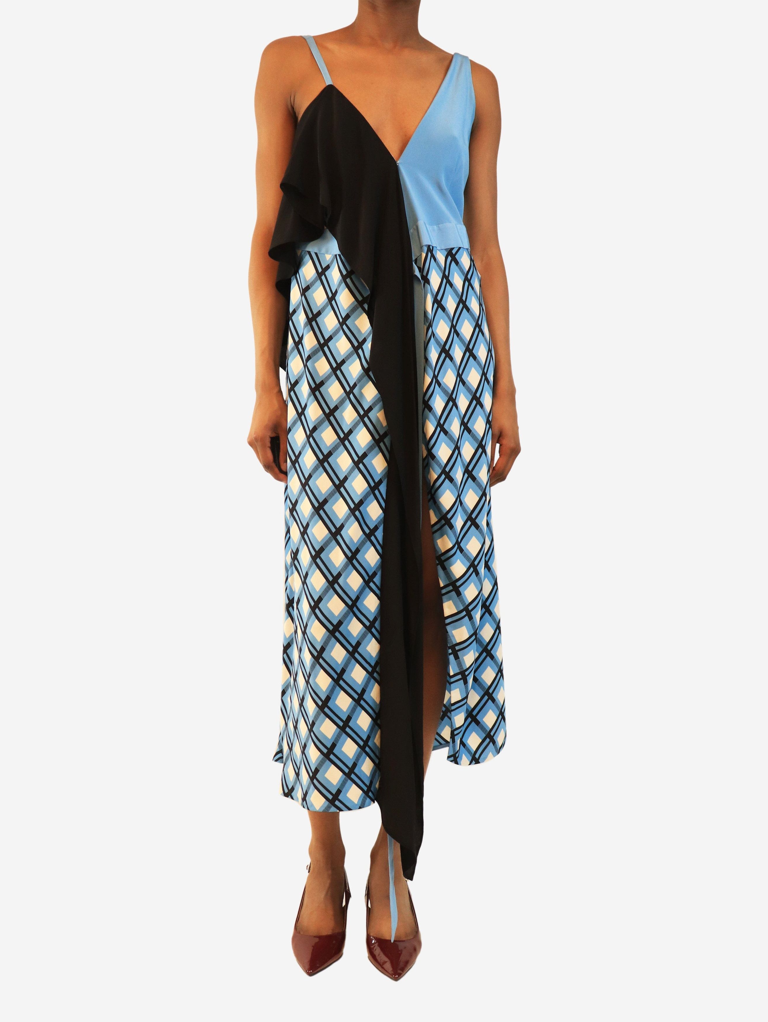 Other Black and blue draped wrap-dress - UK 6 Size XS / US 0-2 / IT 36-38 - 1 Thumbnail