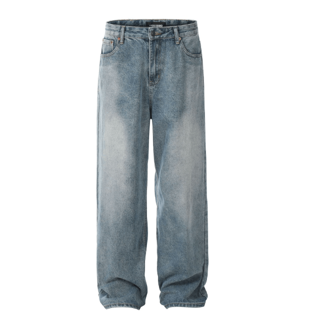 Japanese Brand × Jean American retro washed wide-leg simple loose jeans Size US 32 / EU 48 - 6 Thumbnail