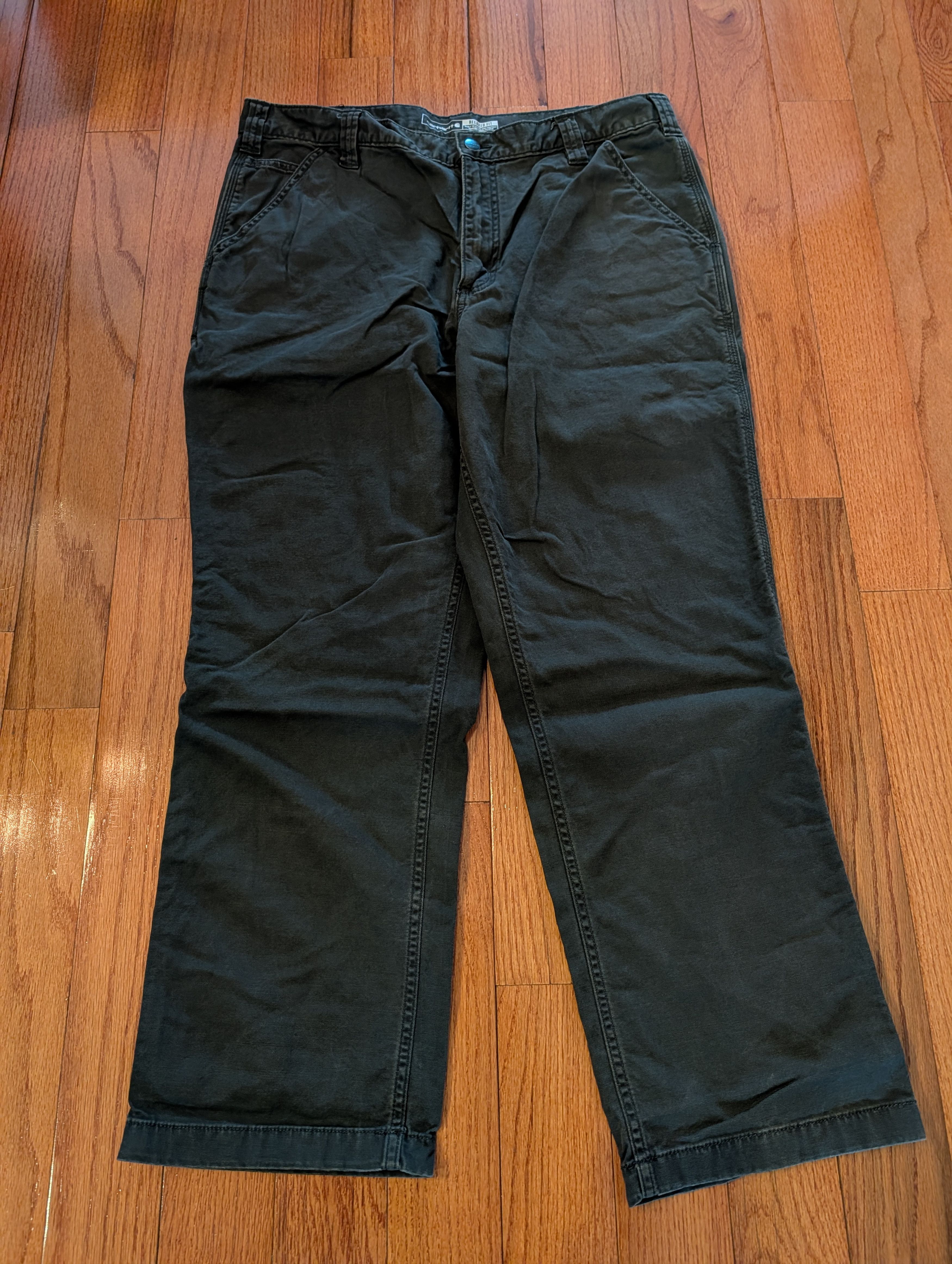 Carhartt Vtg Carhartt Relaxed Fit Work Pants Black Canvas 38x30 Size US 38 / EU 54 - 3 Thumbnail