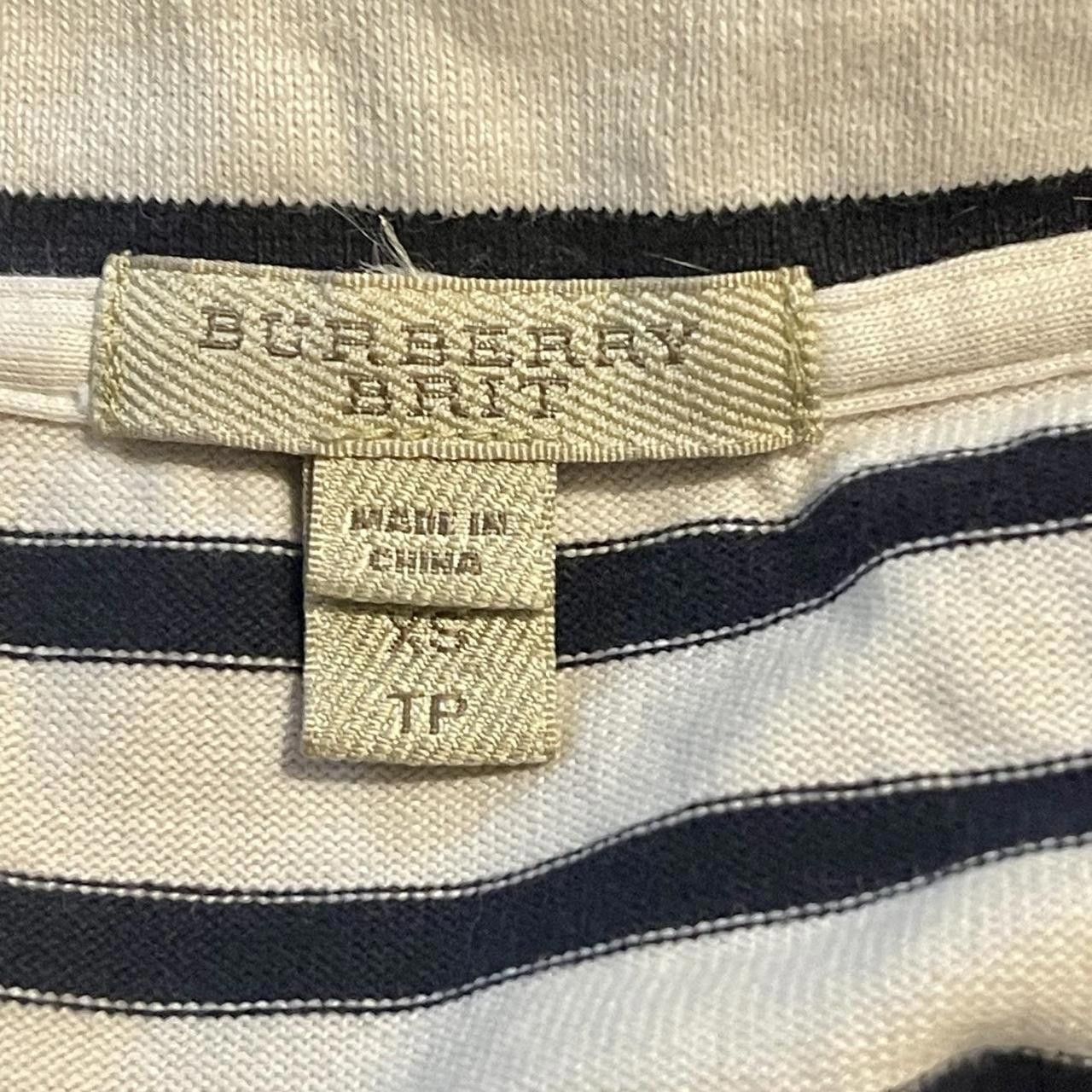 Burberry Classic Burberry boat neck cotton stripe 3/4 sleeve top. Size XS / US 0-2 / IT 36-38 - 7 Thumbnail