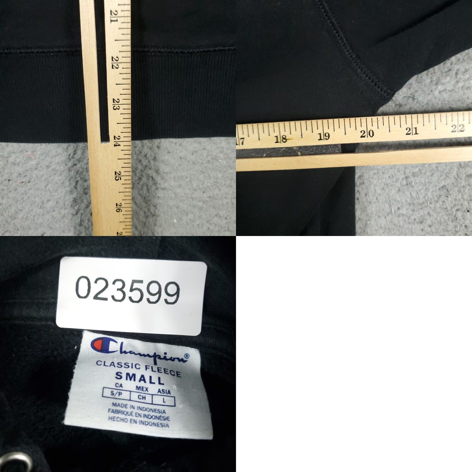 Champion Champion Hoodie Mens Small Black Pullover Sweatshirt Fleece Size US S / EU 44-46 / 1 - 8 Thumbnail