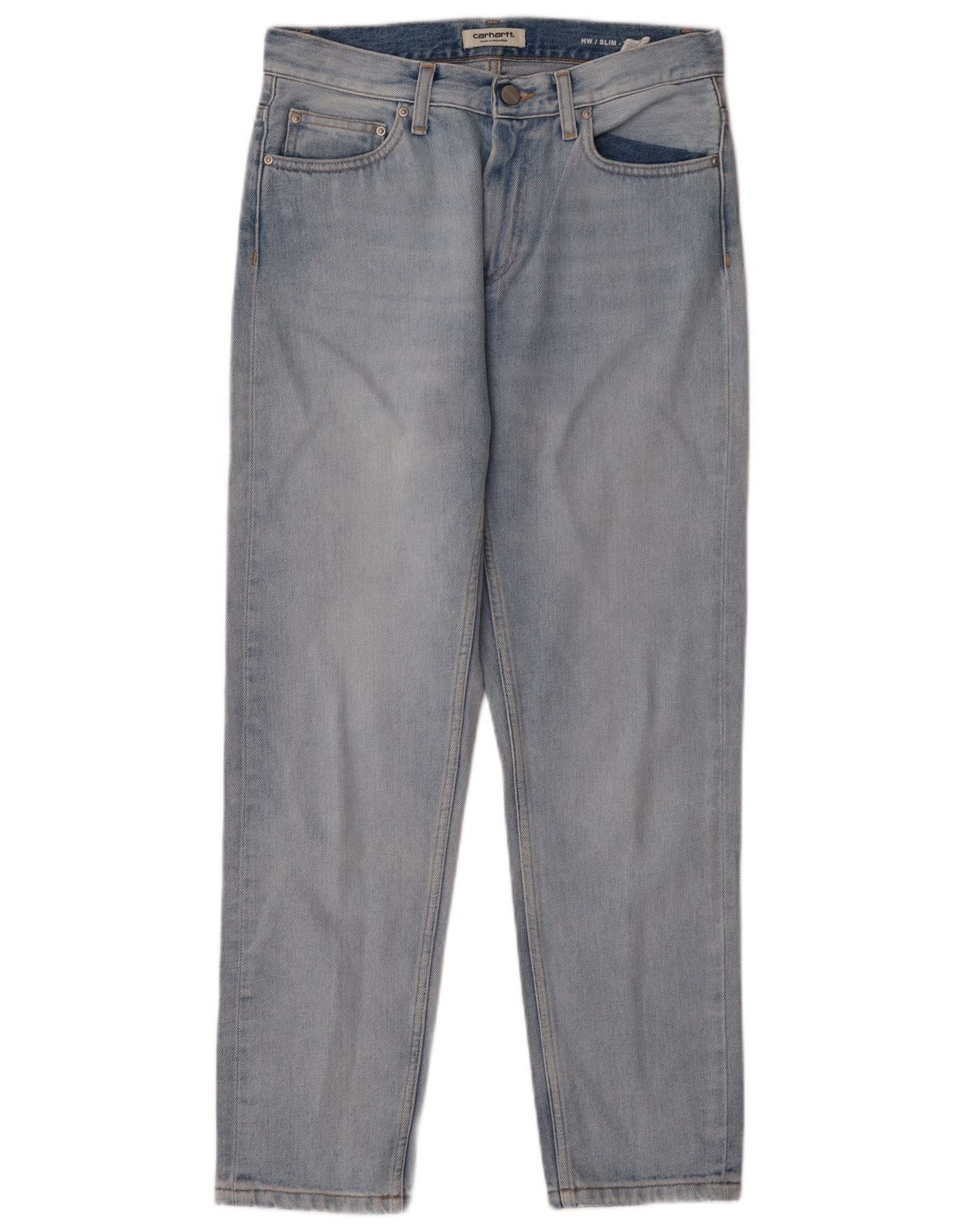 Carhartt Womens Slim Tapered Jeans W28 L28 Blue Cotton Size 42" / US 20 - 1 Thumbnail