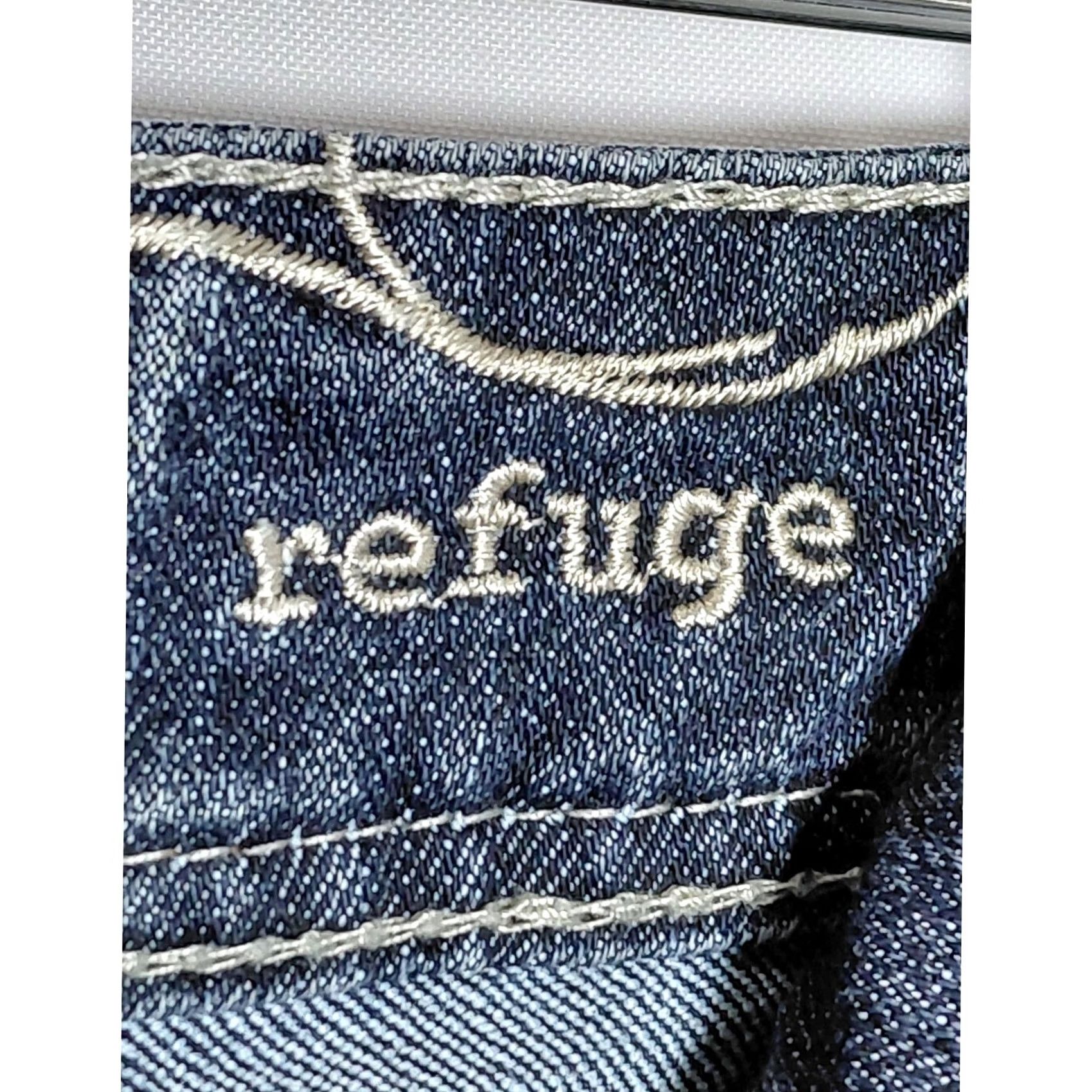 Vintage Refuge Uge Knockout Skinny Boot Jeans Blue Solid Denim Women Size 6 Size 28" / US 6 / IT 42 - 4 Thumbnail