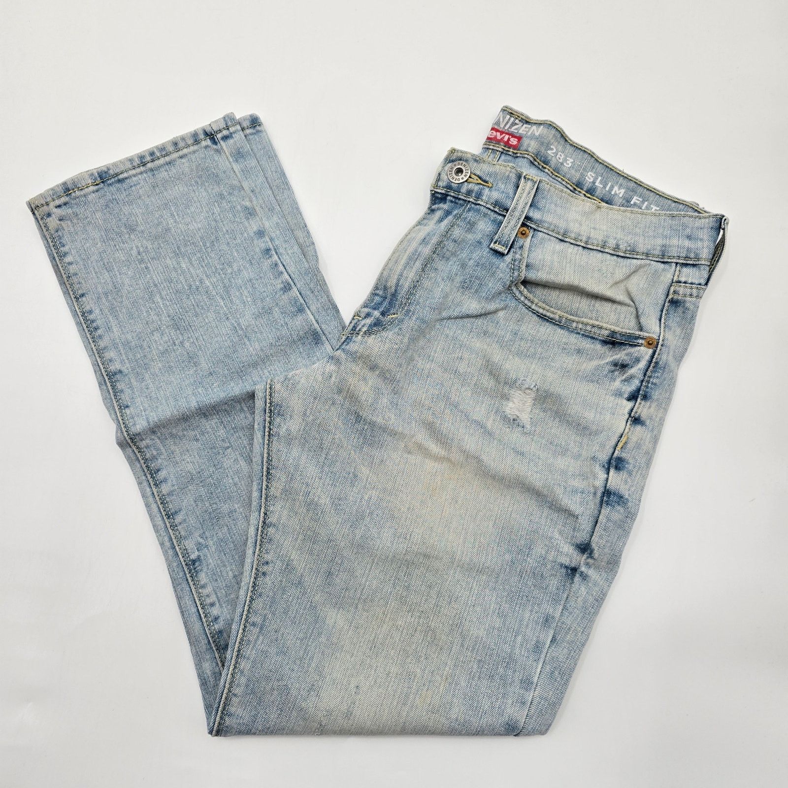 Levi's Levi's 283 Denizen Slim Fit Blue Denim Jeans Pants 32X30 Size US 32 / EU 48 - 1 Thumbnail