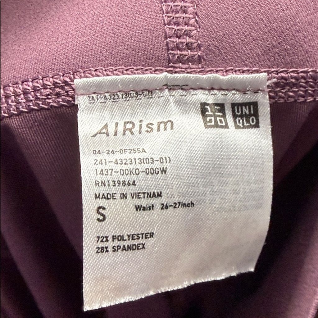 Uniqlo NWOT UNIQLO Airism ultra stretch purple leggings pockets S Size 26" / US 2 / IT 38 - 9 Thumbnail
