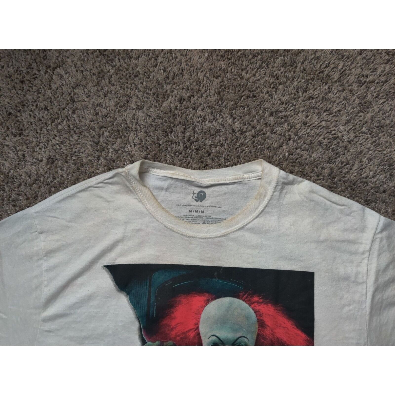 Other IT The Movie Shirt Adult Mens Medium White Red Evil Clown Size US M / EU 48-50 / 2 - 3 Thumbnail