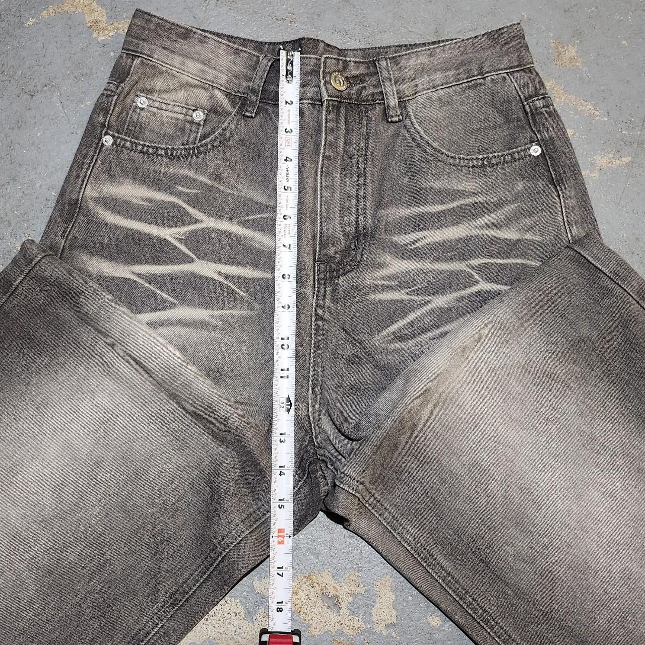 Japanese Brand grey distressed ripped faded baggy jeans y2k style Size US 28 / EU 44 - 5 Thumbnail