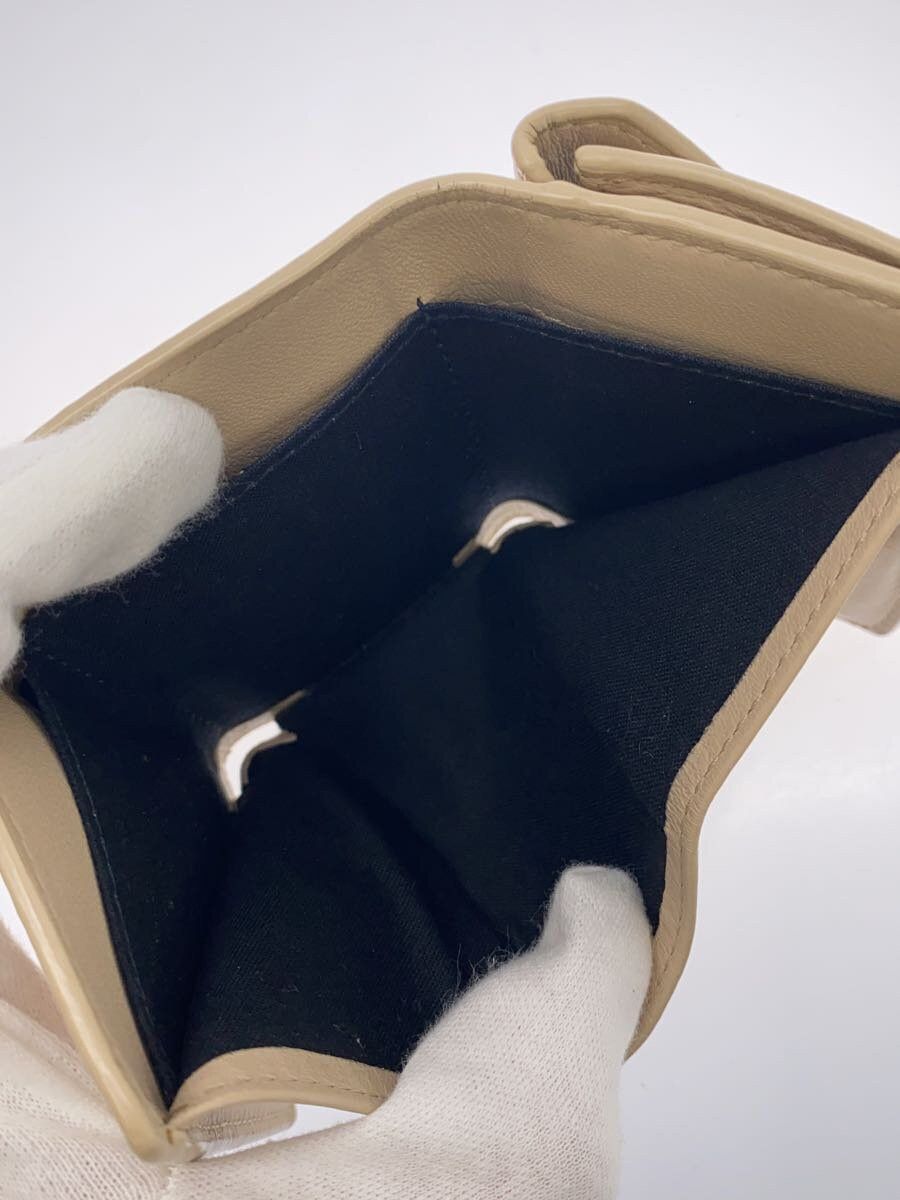 Balenciaga Balenciaga Paper Leather Mini Tri-Fold Wallet Cream Size ONE SIZE - 6 Thumbnail
