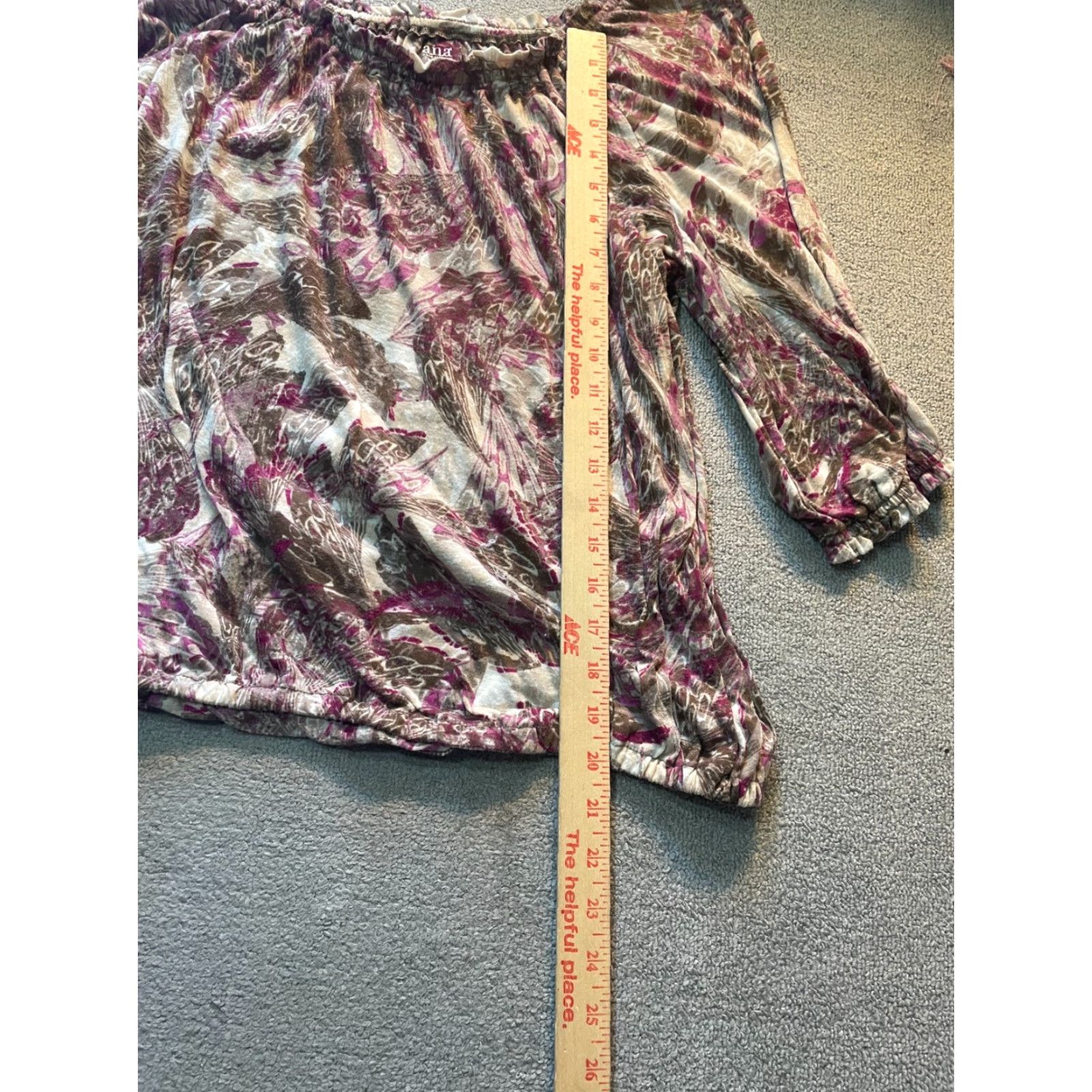 Vintage A.N.A Womens 1X 3/4 Sleeve Shirt Size XL / US 12-14 / IT 48-50 - 3 Thumbnail