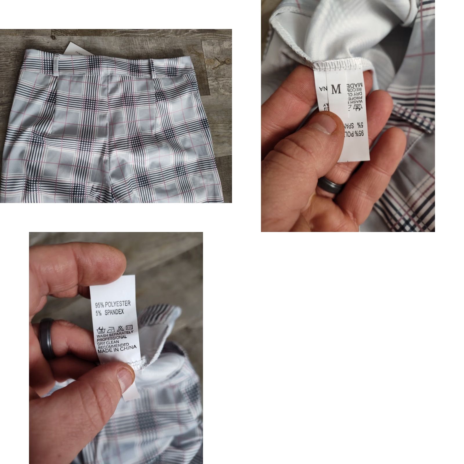 Vintage Salvatore franco Slim Fit Trousers Check Polyester With Gray NWT M Pants Women Slim Inseam See Photos Size 32" / US 10 / IT 46 - 10 Thumbnail