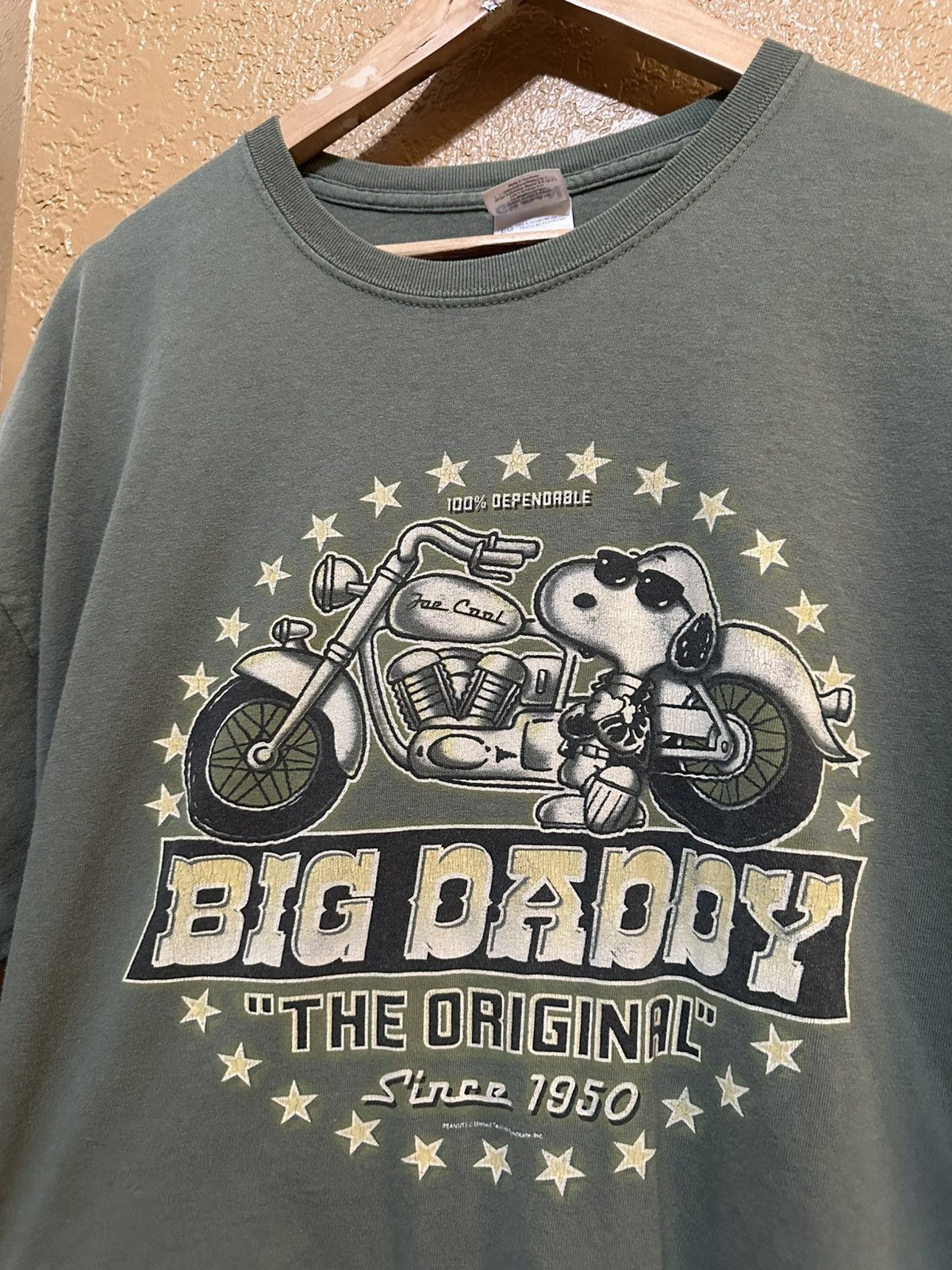Vintage vintage Joe Cool Snoopy Motorcycle tee Size US XL / EU 56 / 4 - 2 Thumbnail