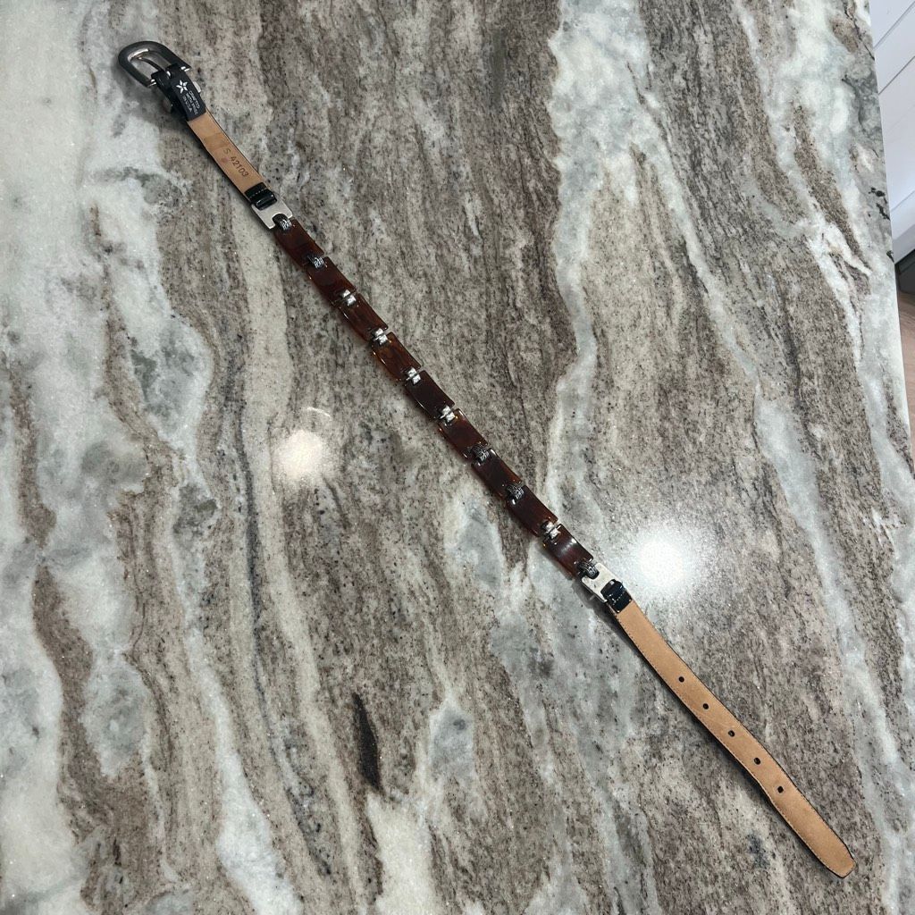 Brighton Brighton Vintage Leather & Tortoise Shell Bakelite Style Bel Size ONE SIZE - 5 Thumbnail