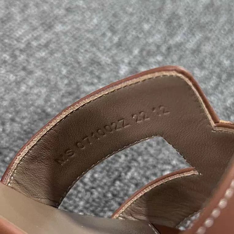Hermes Hermes brown heeled H slippers 39 new Size US 8.5 / IT 38.5 - 7 Thumbnail