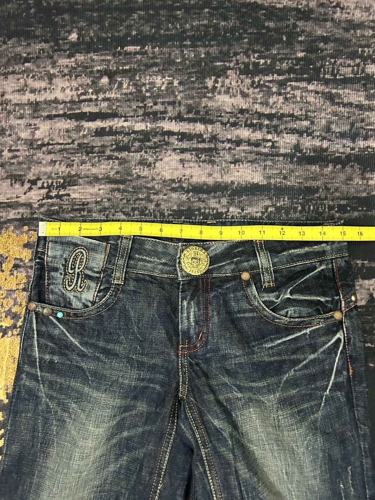 Tornado Mart Riobera Whiskered Studed Pocket Back Jeans Size US 30 / EU 46 - 19 Thumbnail