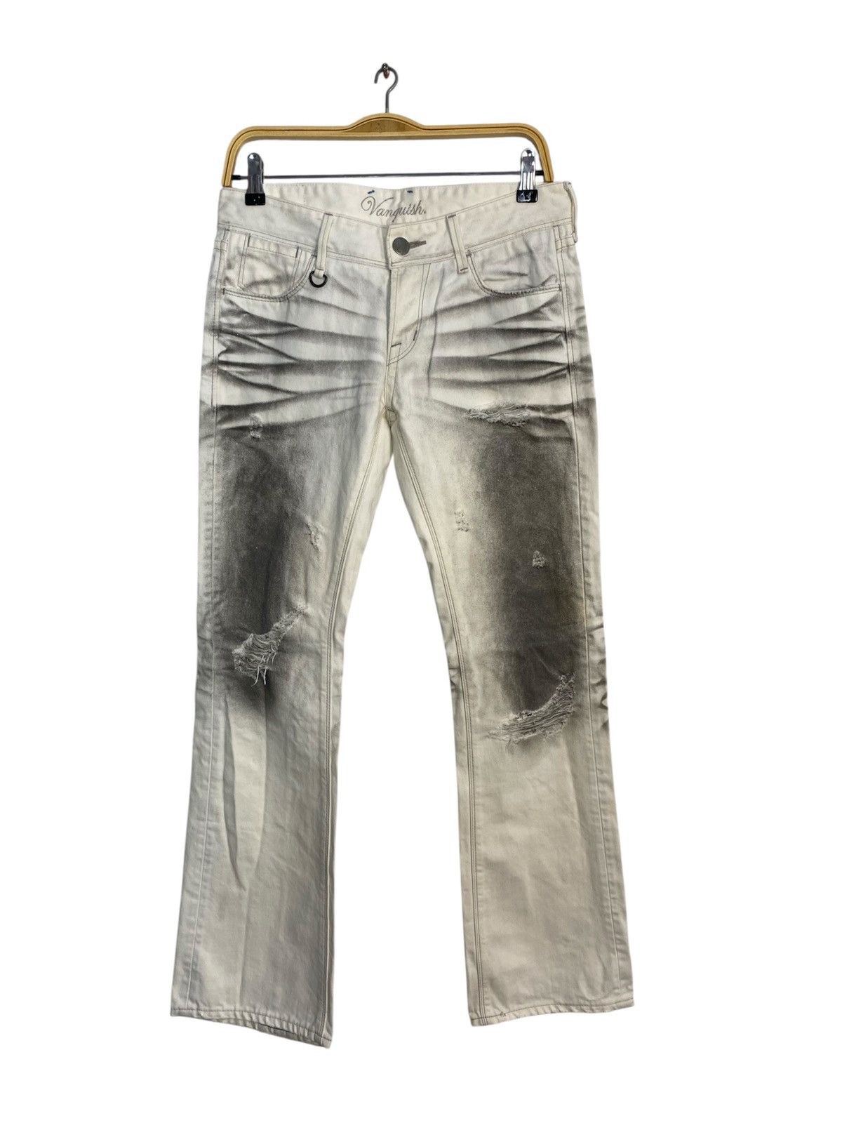 Vanquish Vanquish Gold Japan Denim Jeans Distressed Waist Size 31 Size 31" - 1 Thumbnail