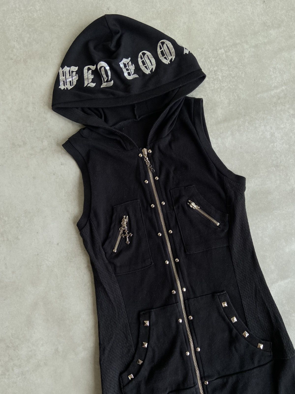 If Six Was Nine Vintage Y2K Sleeves Hoodie Chrome Punk Style Size US M / EU 48-50 / 2 - 2 Thumbnail