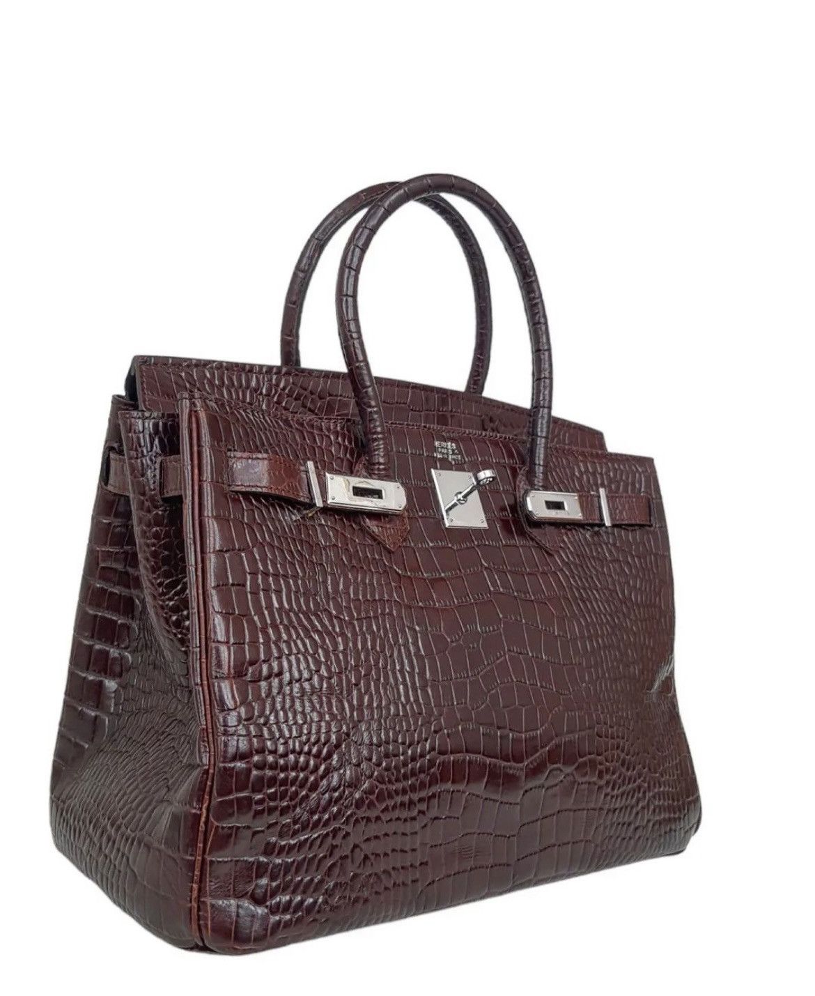 image of Hermes Birkin Bag Brown Mattebirkin 35 Phw, Women's