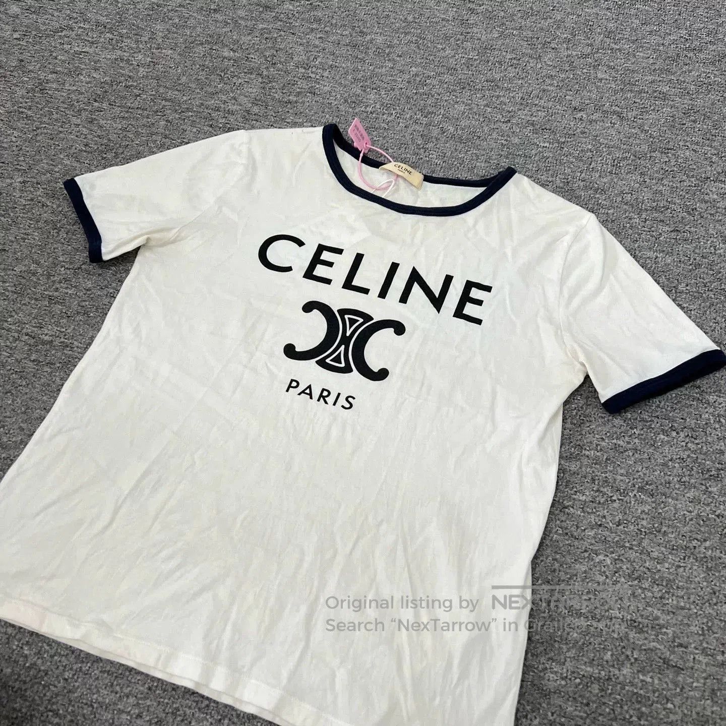 Celine Celine White Triomphe Short. Size S / US 4 / IT 40 - 2 Thumbnail