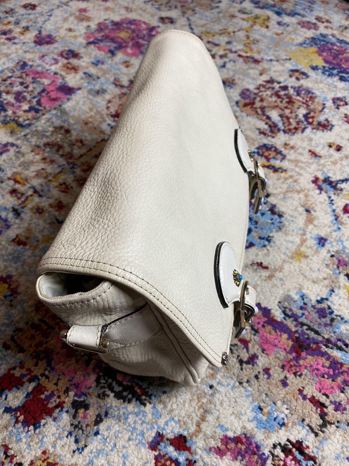 Japanese Brand × Other × Vintage Vintage Japan full grained White Leather Artisan Messenger Size ONE SIZE - 3 Thumbnail