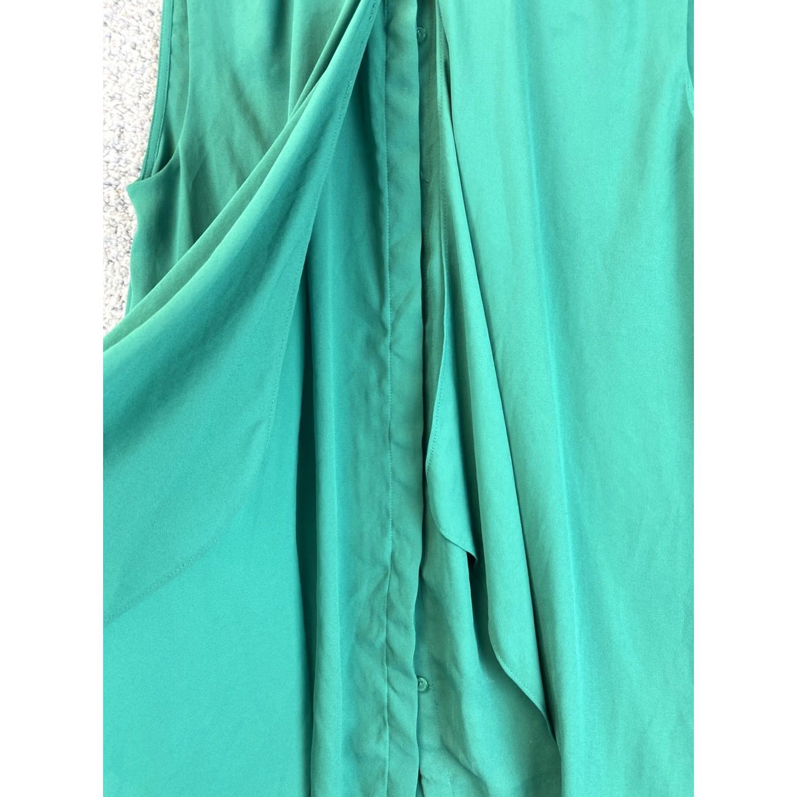 H&M H&M Women's Blouse Shirt Green Sleeveless Tank Knit Round Neck Casual Loose Regular Size 8 Everyday Top Boys Girls Mens Womens Size M / US 6-8 / IT 42-44 - 6 Thumbnail