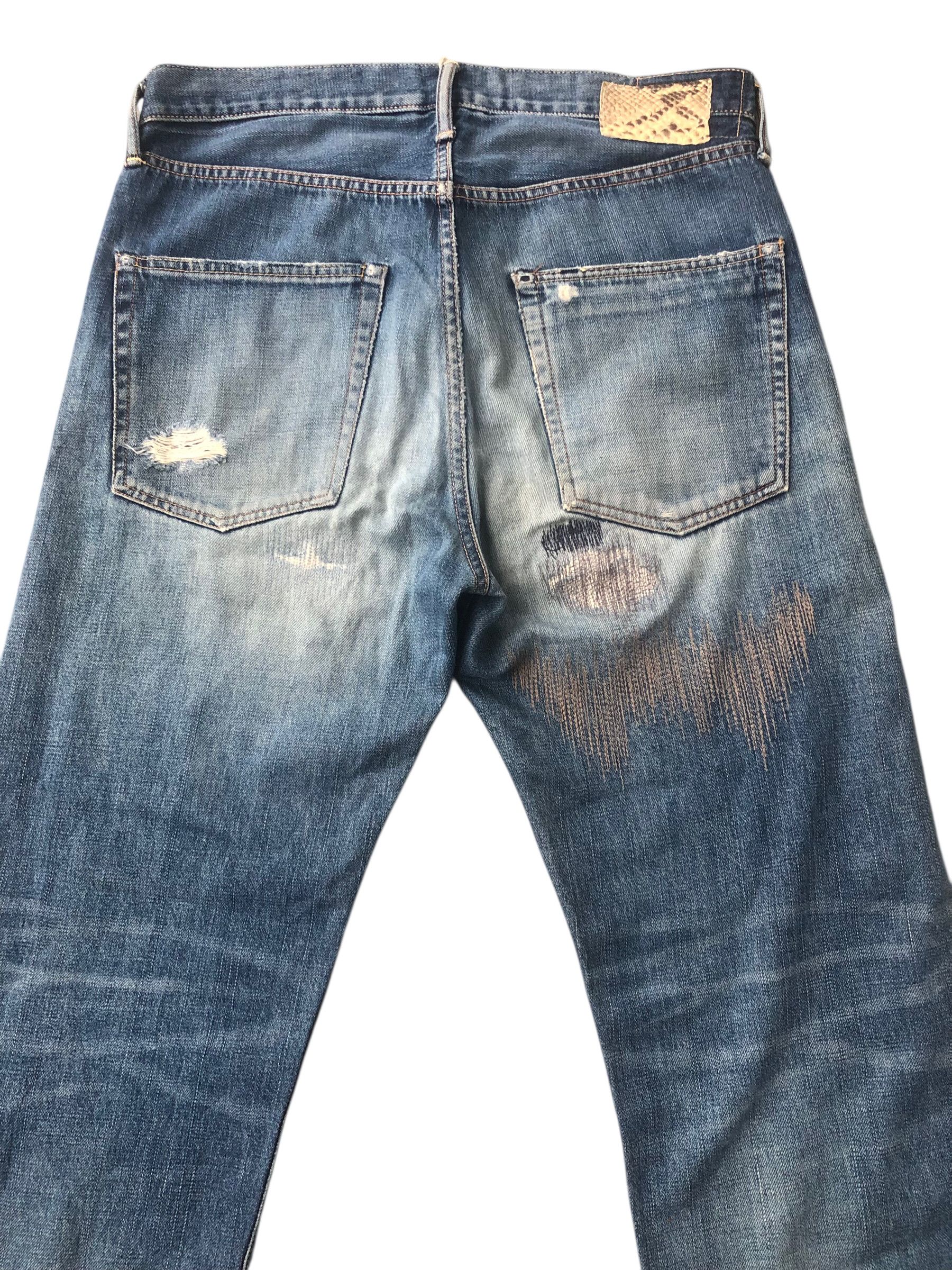 Visvim 💯Rare VISVIM Fluxus 00 damaged-1 d1 denim Selvedge Jeans Size US 34 / EU 50 - 5 Thumbnail