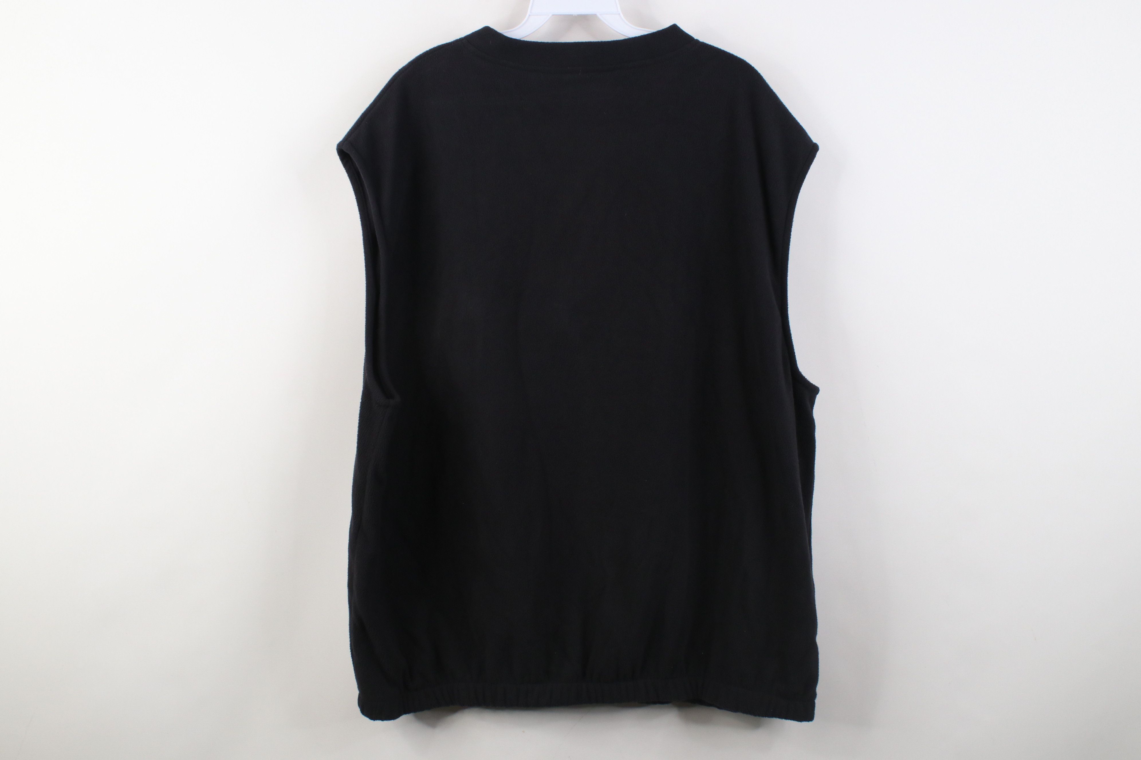 Woolrich Woolen Mills Vintage 90s Woolrich Blank Fleece V-Neck Sweater Vest Black Size US L / EU 52-54 / 3 - 12 Thumbnail