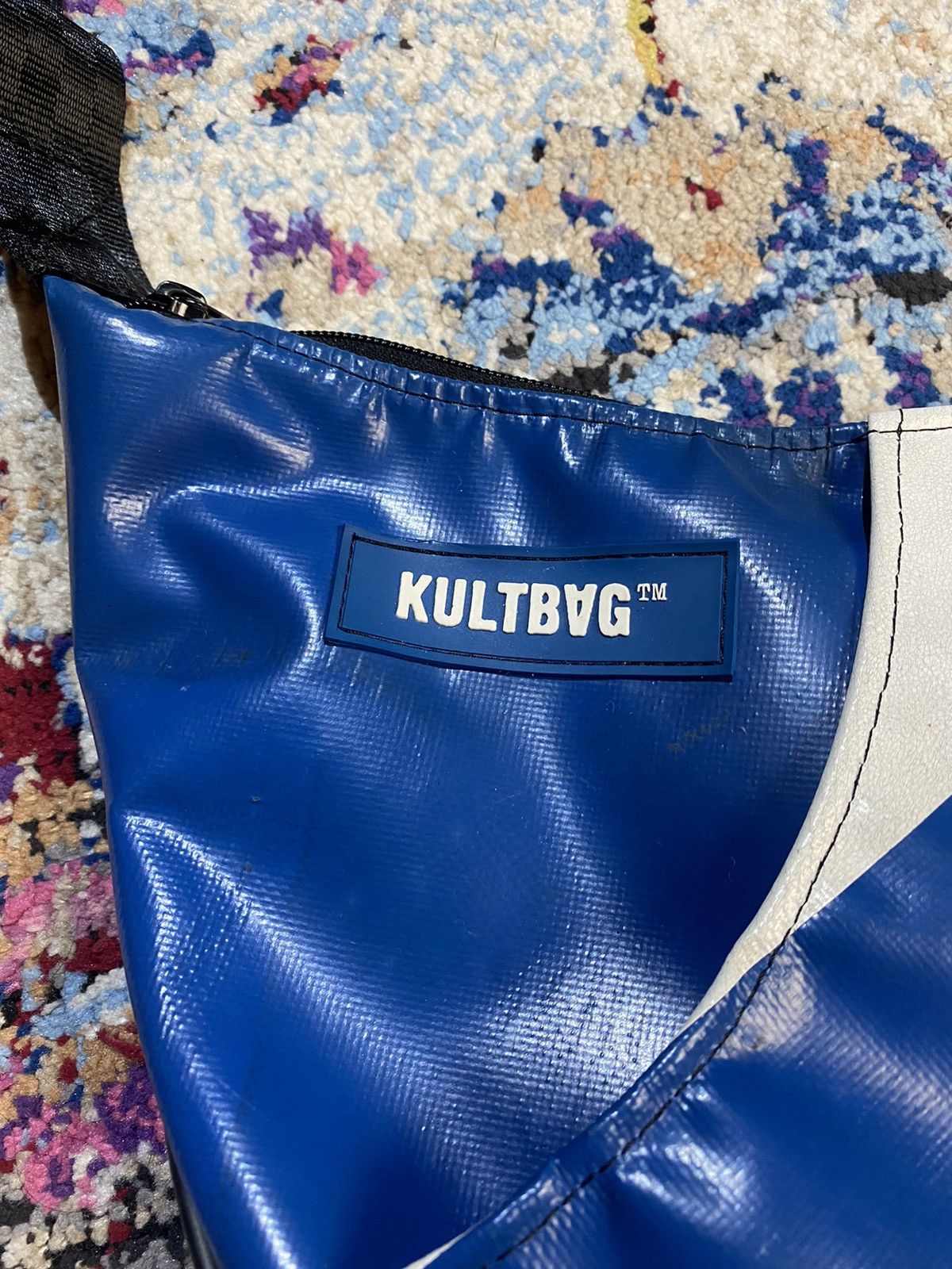 Japanese Brand KULTBAG UPCYCLED TARPAULIN CANVAS BANANA MESSENGER BAG JAPAN Size ONE SIZE - 3 Thumbnail