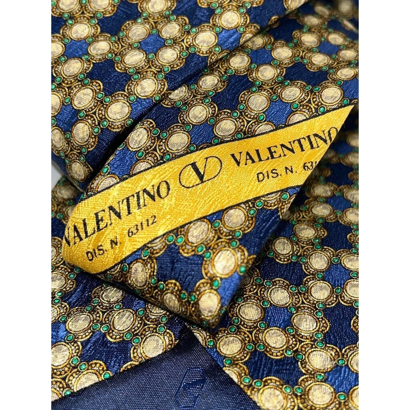 Valentino Valentino Cravatte Vintage Silk Tie Medallion Pattern Size ONE SIZE - 6 Thumbnail