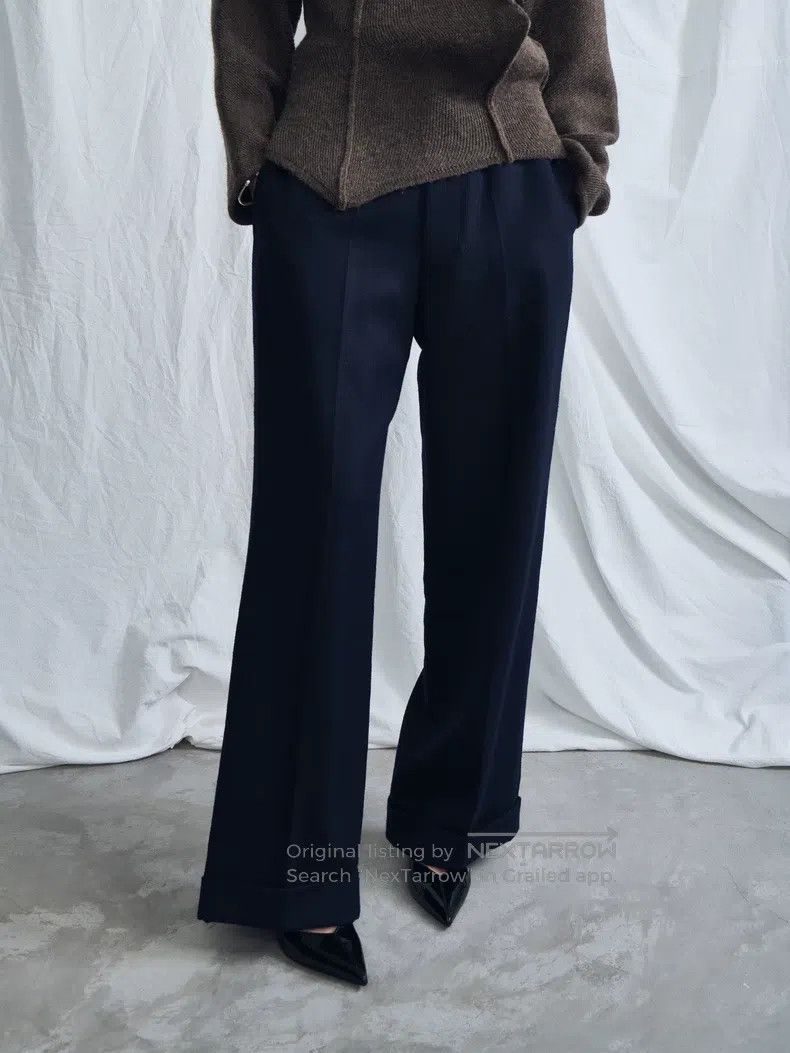 Junya Watanabe Junya Watanabe size XS Navy wool trousers Size 22" - 2 Thumbnail