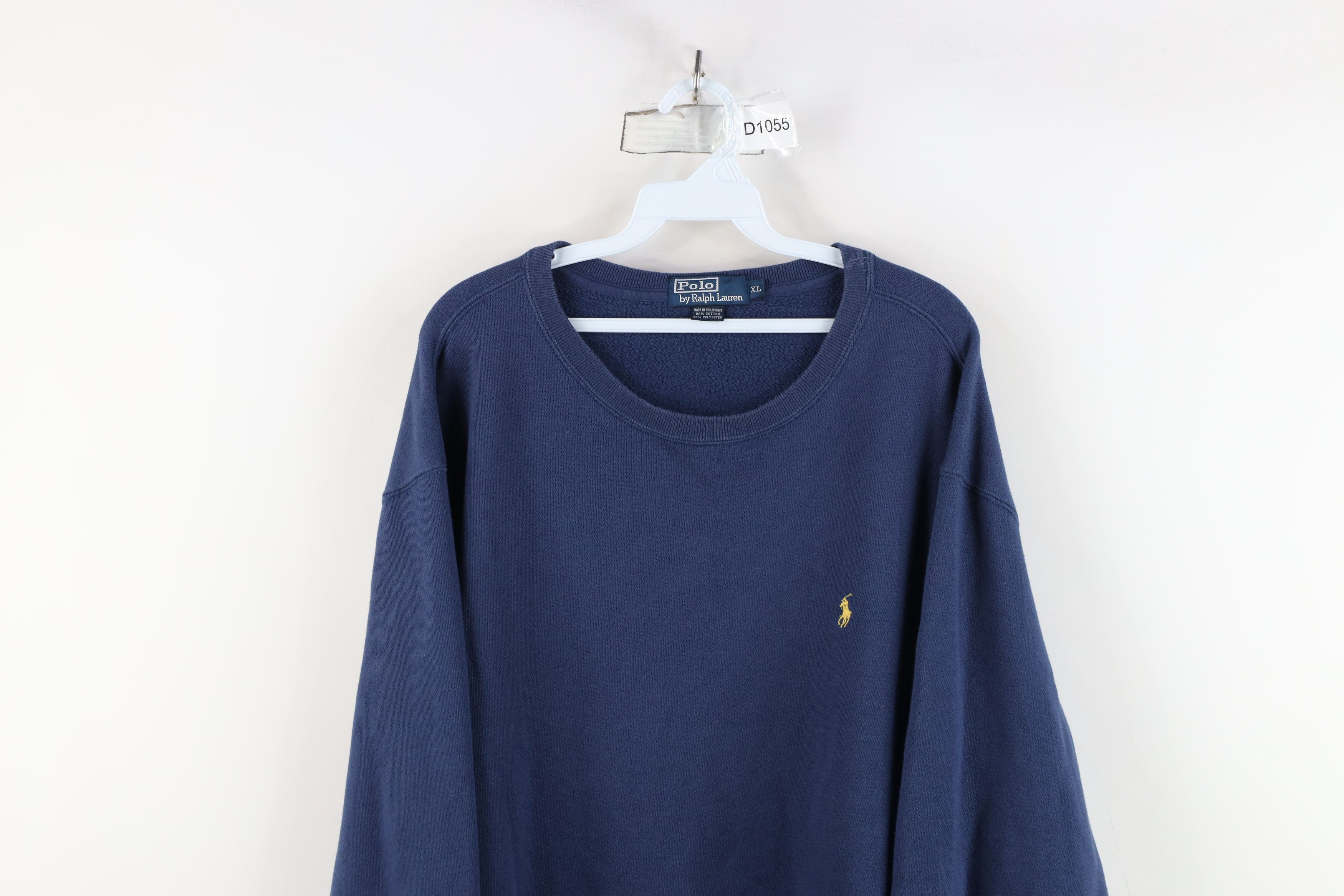 Polo Ralph Lauren Vintage 90s Ralph Lauren Pony Logo Crewneck Sweatshirt Blue Size US XL / EU 56 / 4 - 2 Thumbnail