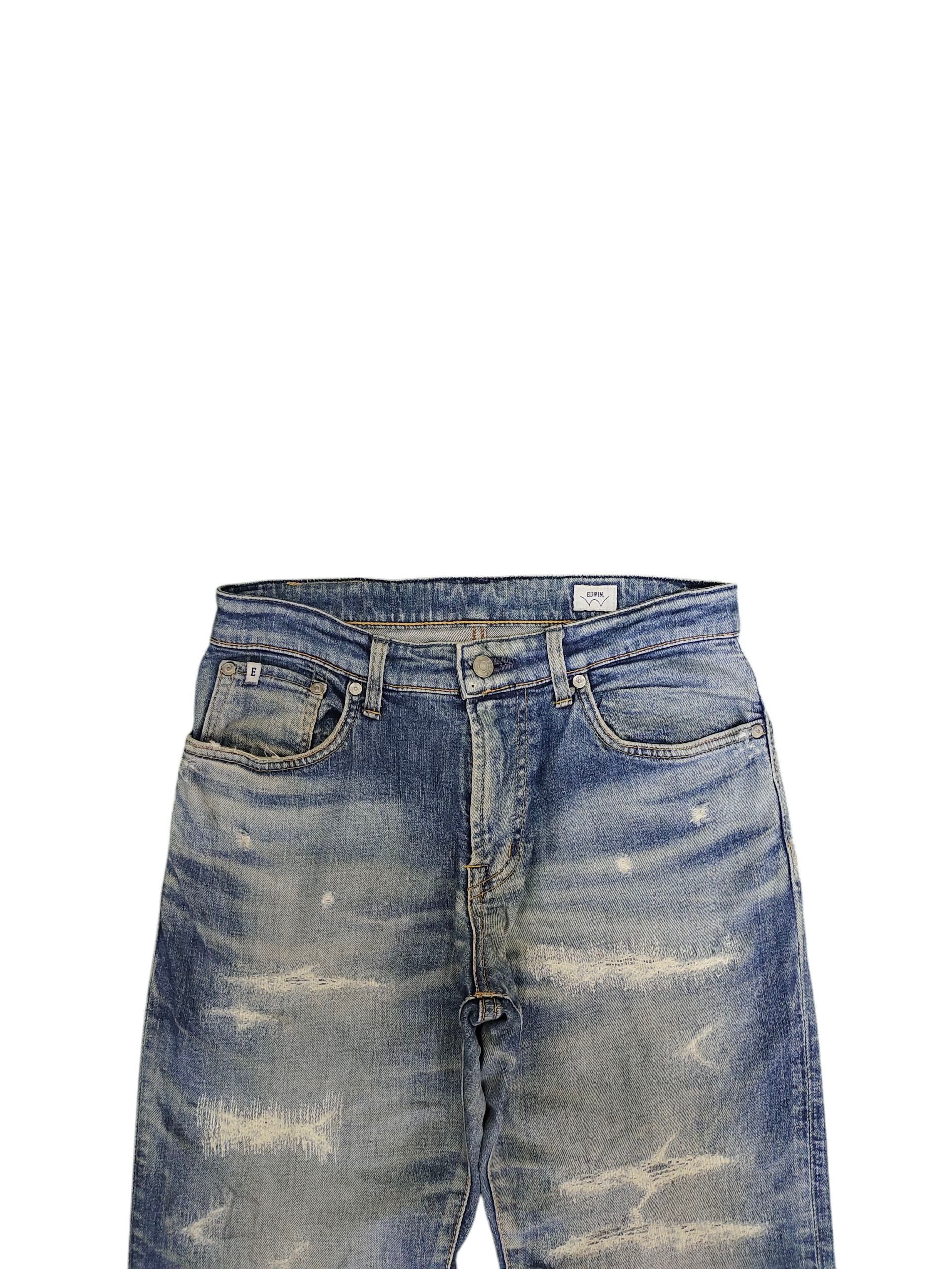 Undercover Edwin ED03 Scab Boro Stitching Distress Denim Jeans Size US 29 - 2 Thumbnail