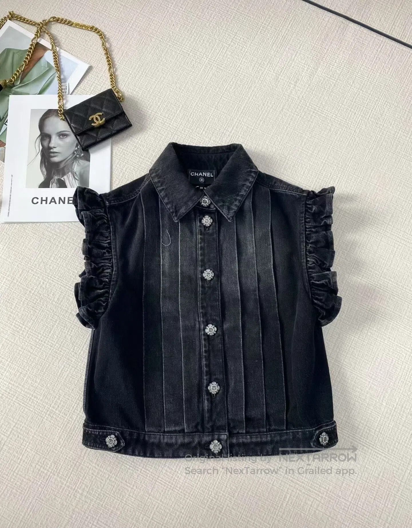 Chanel Chanel Denim Vest 24A Size 38. Size S / US 4 / IT 40 - 1 Thumbnail