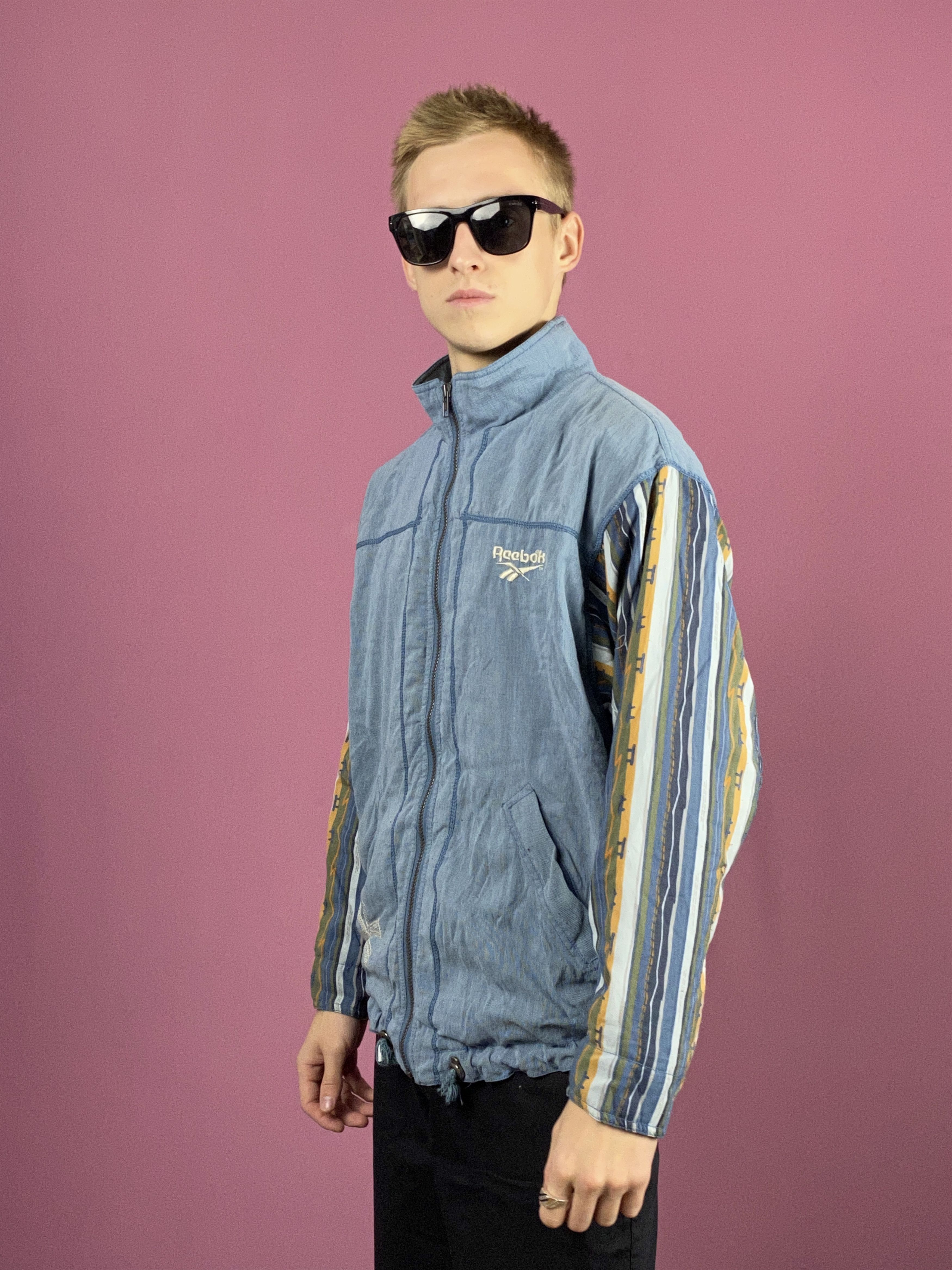 Reebok × Vintage 90s Reebok Vintage Men's Track Jacket - M Size US M / EU 48-50 / 2 - 2 Thumbnail