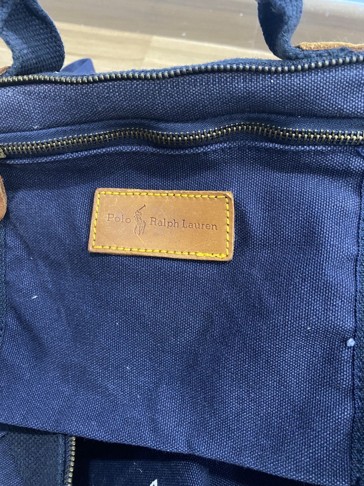 Polo Ralph Lauren RALPH LAUREN Navy Canvas Leather Trim Crossbody bag Size ONE SIZE - 8 Thumbnail