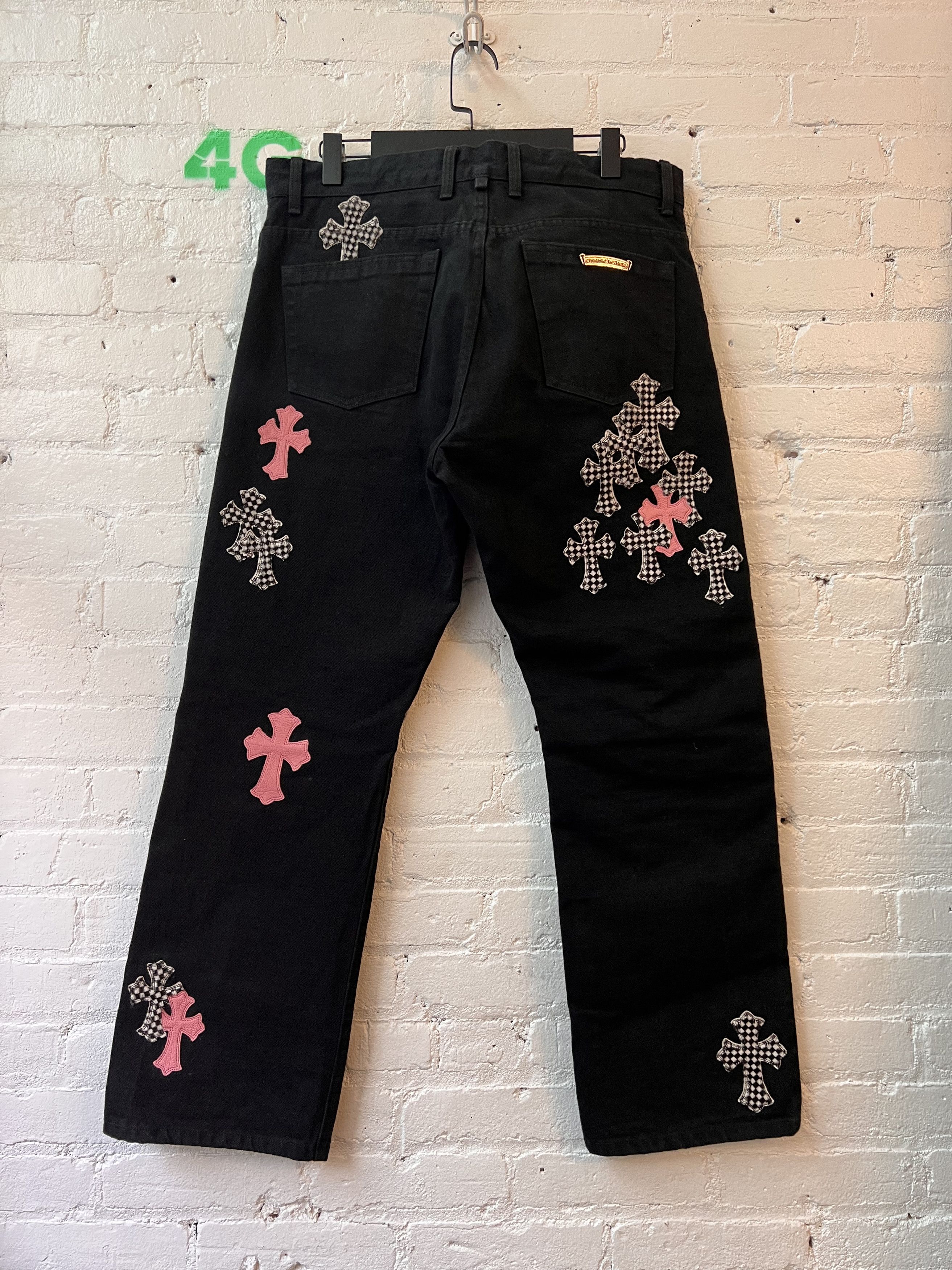 Chrome Hearts Chrome Hearts Fleur Knee Pink Checkered Crosses 4G SELLER ...