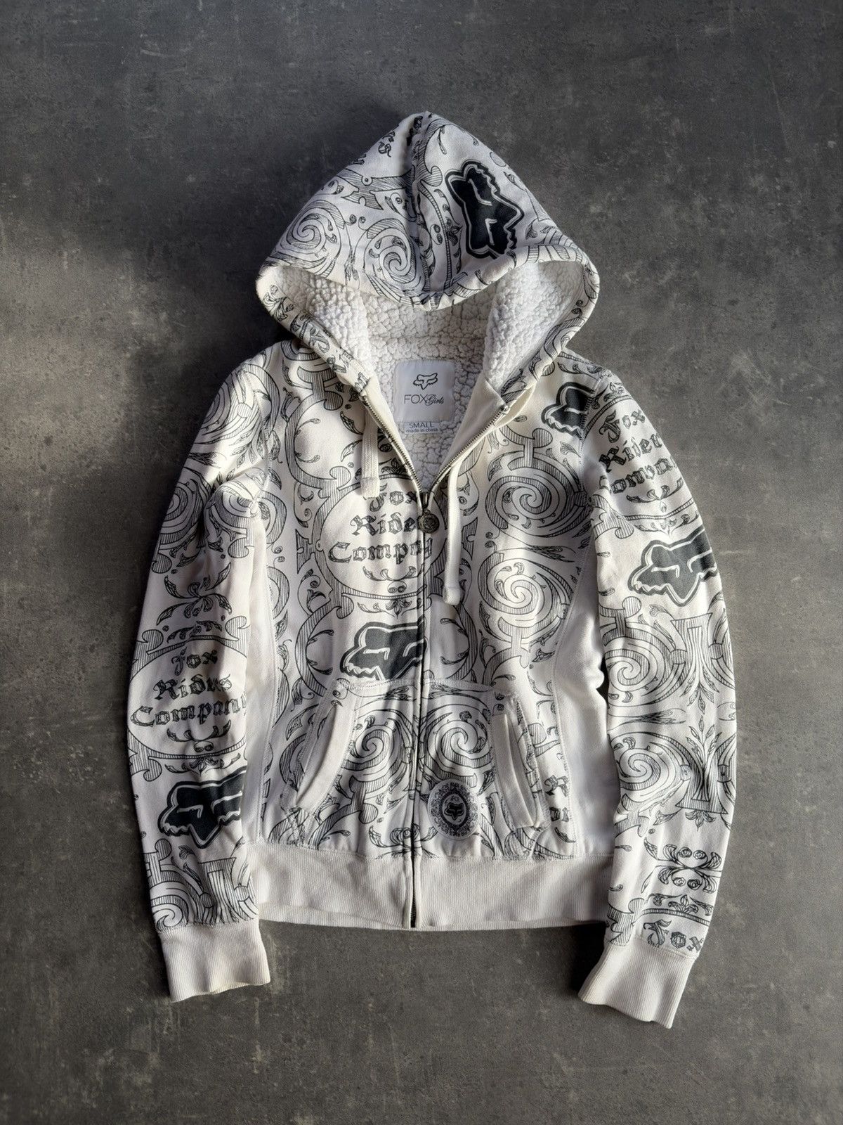 Fox Racing 00s Fox Racing Girl Cyber AOP Zip Hoodie S Size S / US 4 / IT 40 - 1 Thumbnail