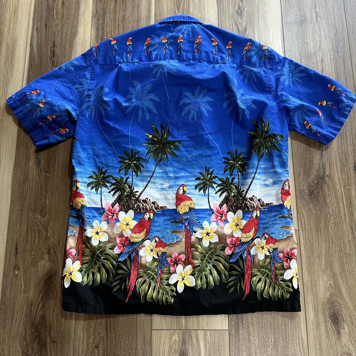 Pacific Legend × Vintage Pacific Legend Made in USA 100% Cotton Parrot Hawaiian Shirt Size US L / EU 52-54 / 3 - 2 Thumbnail